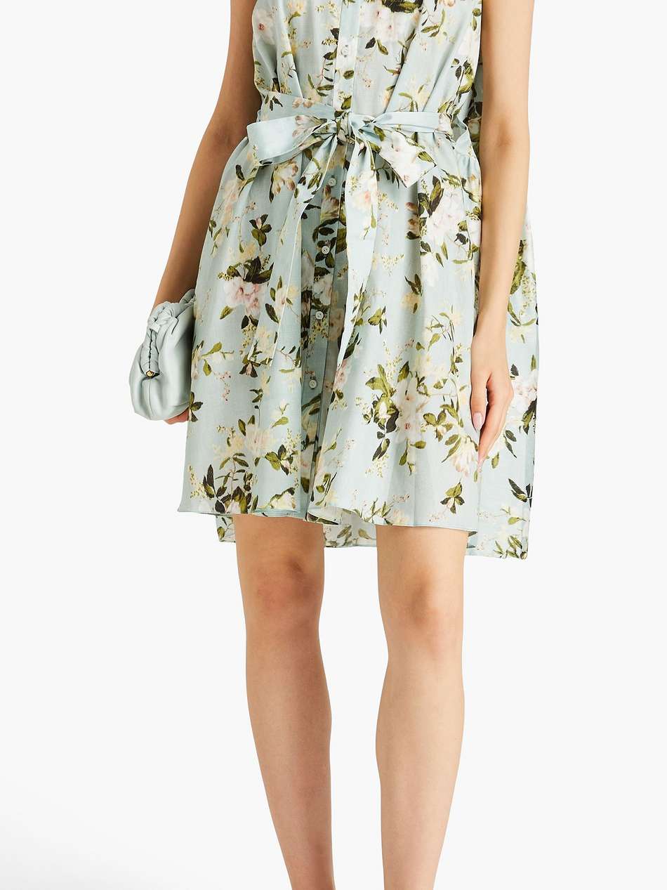 soleil floral-print cotton-poplin mini dress