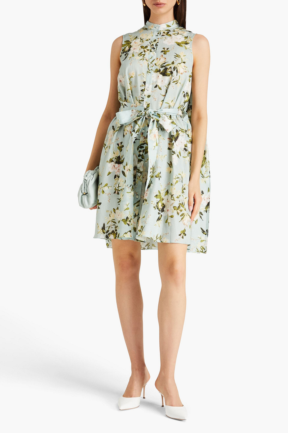 ERDEM SOLEIL FLORAL-PRINT COTTON-POPLIN MINI DRESS 