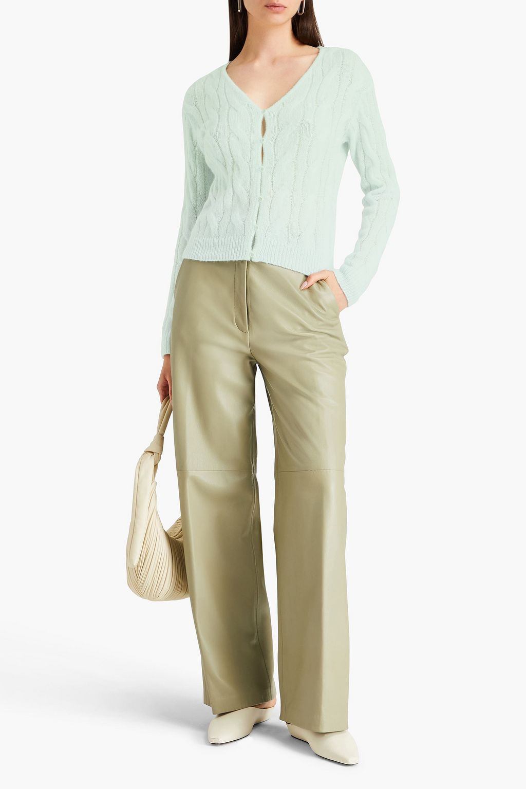NAADAM Cable-knit merino wool and cashmere-blend cardigan