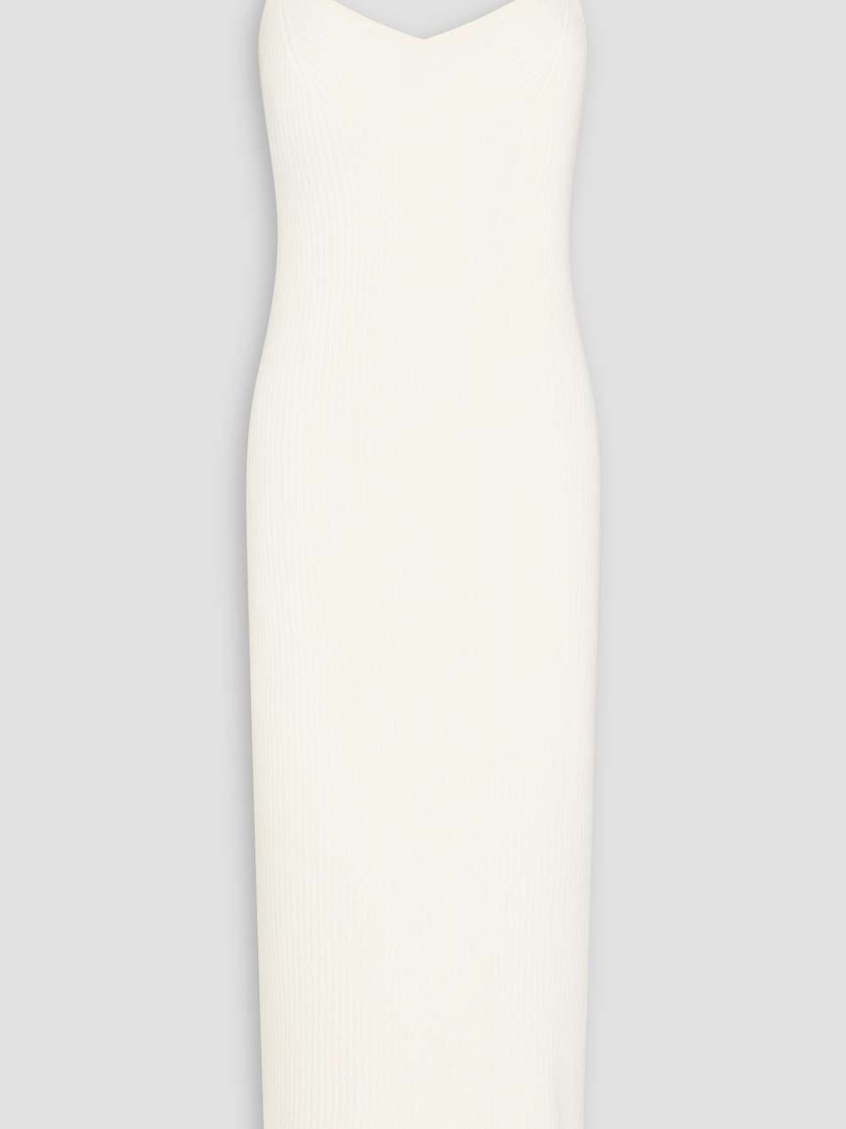 ribbed cashmere midi dress