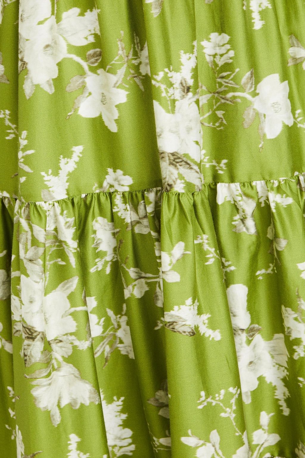 ERDEM Azami tiered floral-print cotton-poplin midi dress