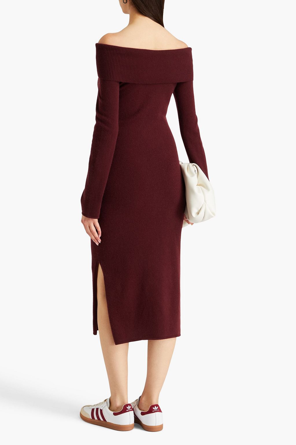 NAADAM Off-the-shoulder cashmere midi dress