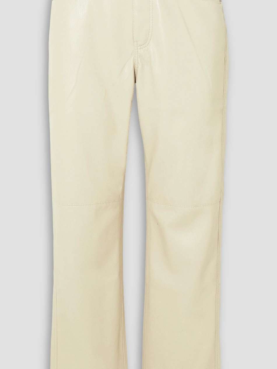 vinni cropped vegan leather straight-leg pants