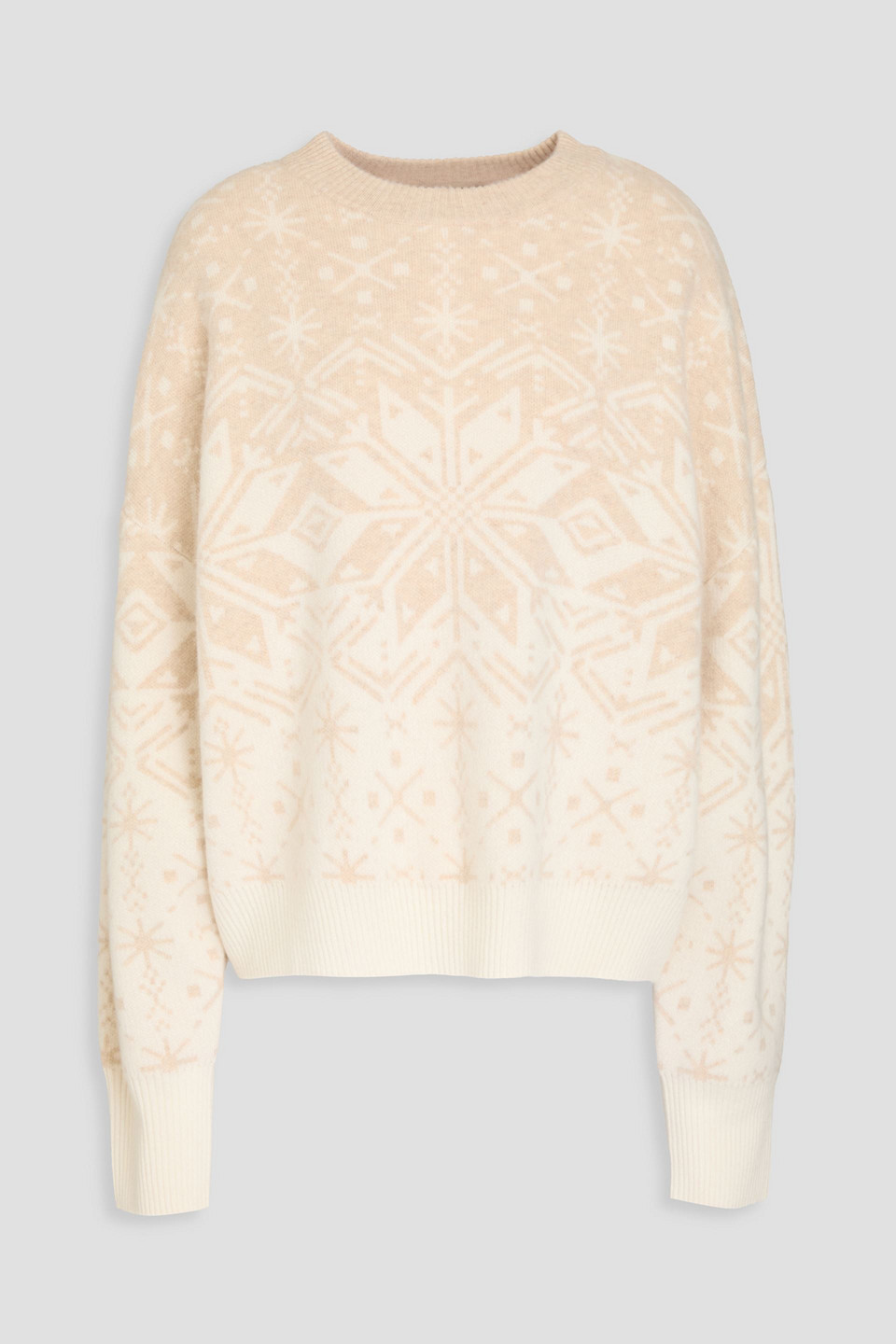 Naadam Fair Isle Cashmere Sweater In Cream