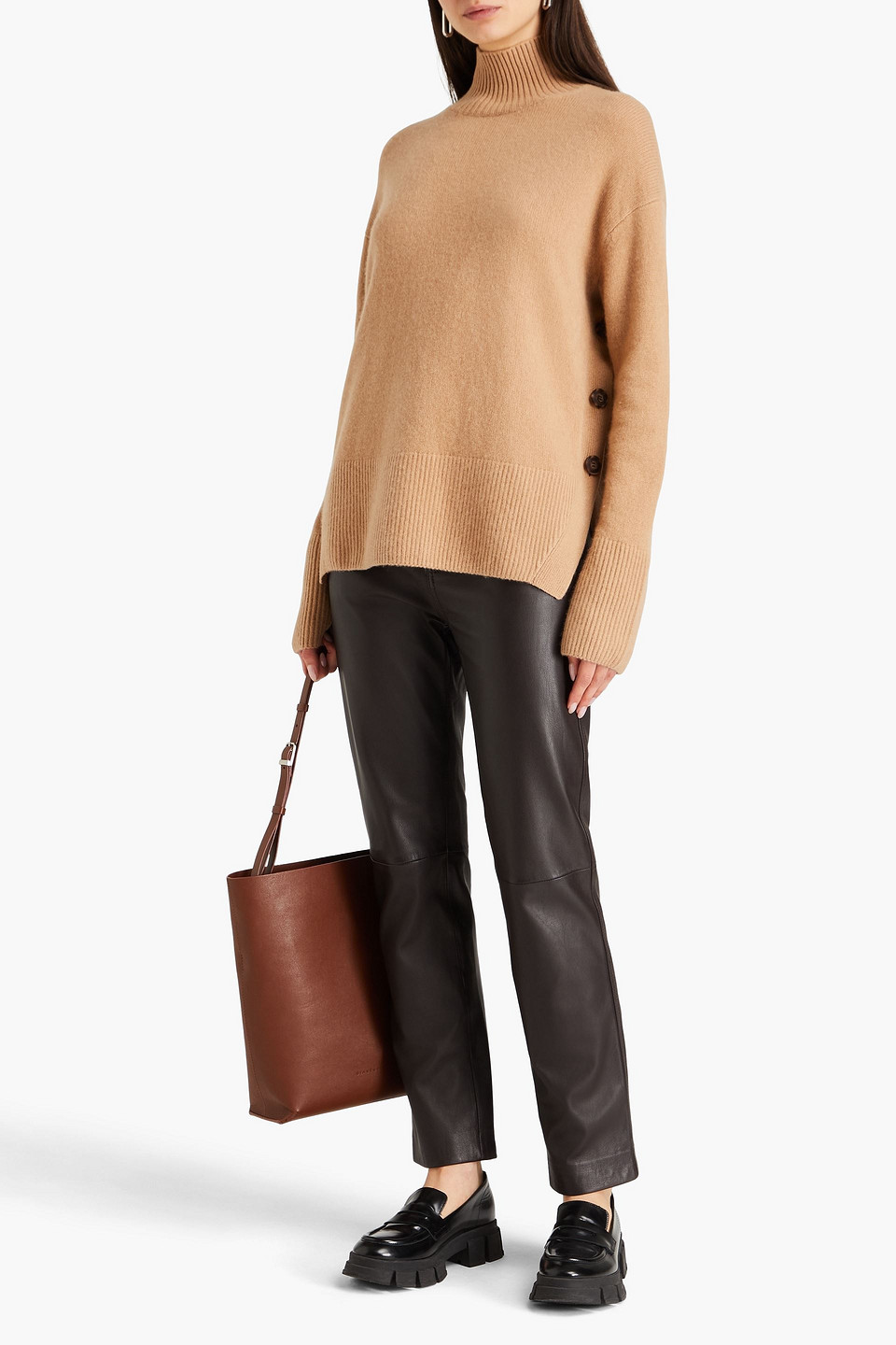 Naadam Cashmere Turtleneck Sweater In Camel