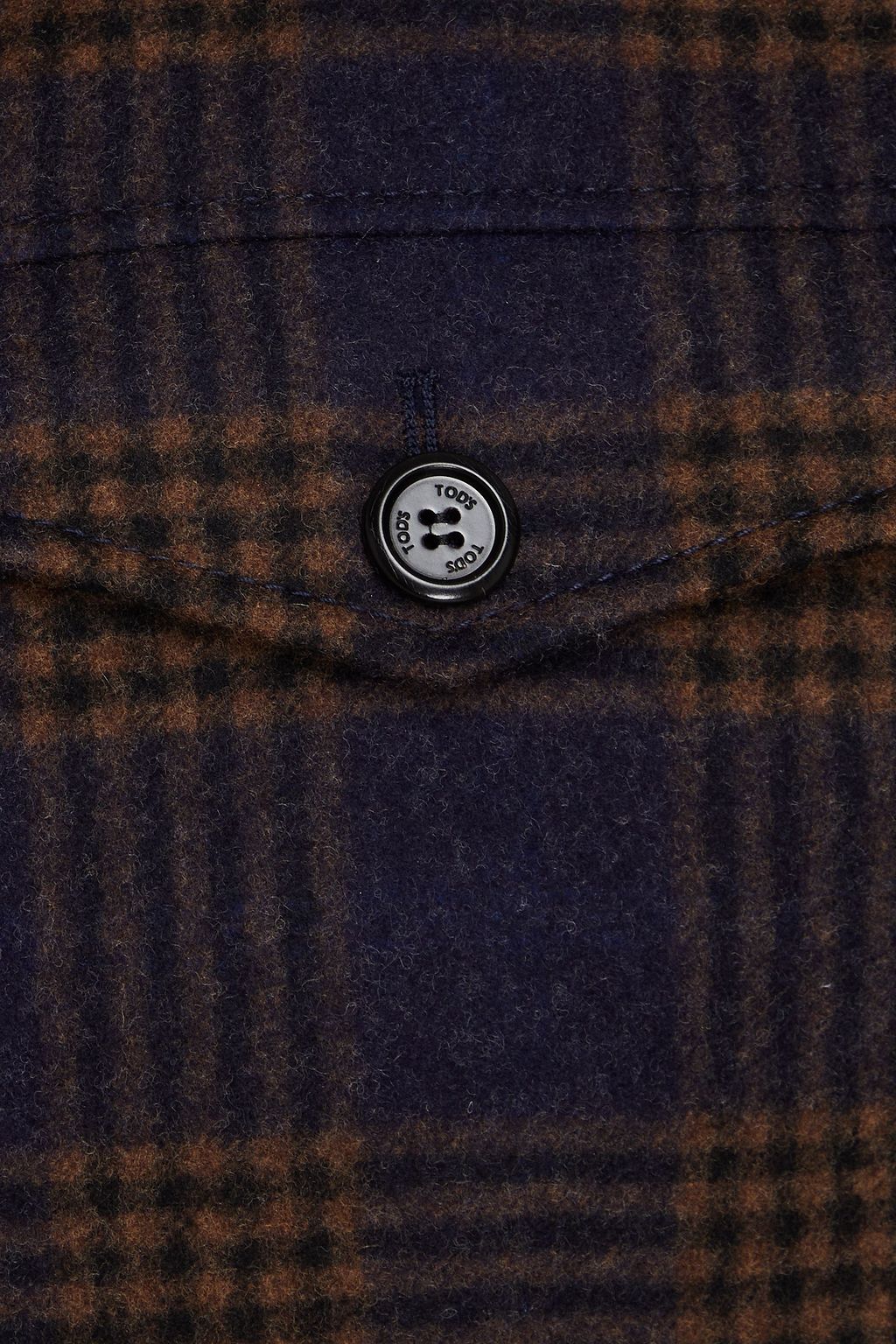 TOD'S Checked wool-felt jacket