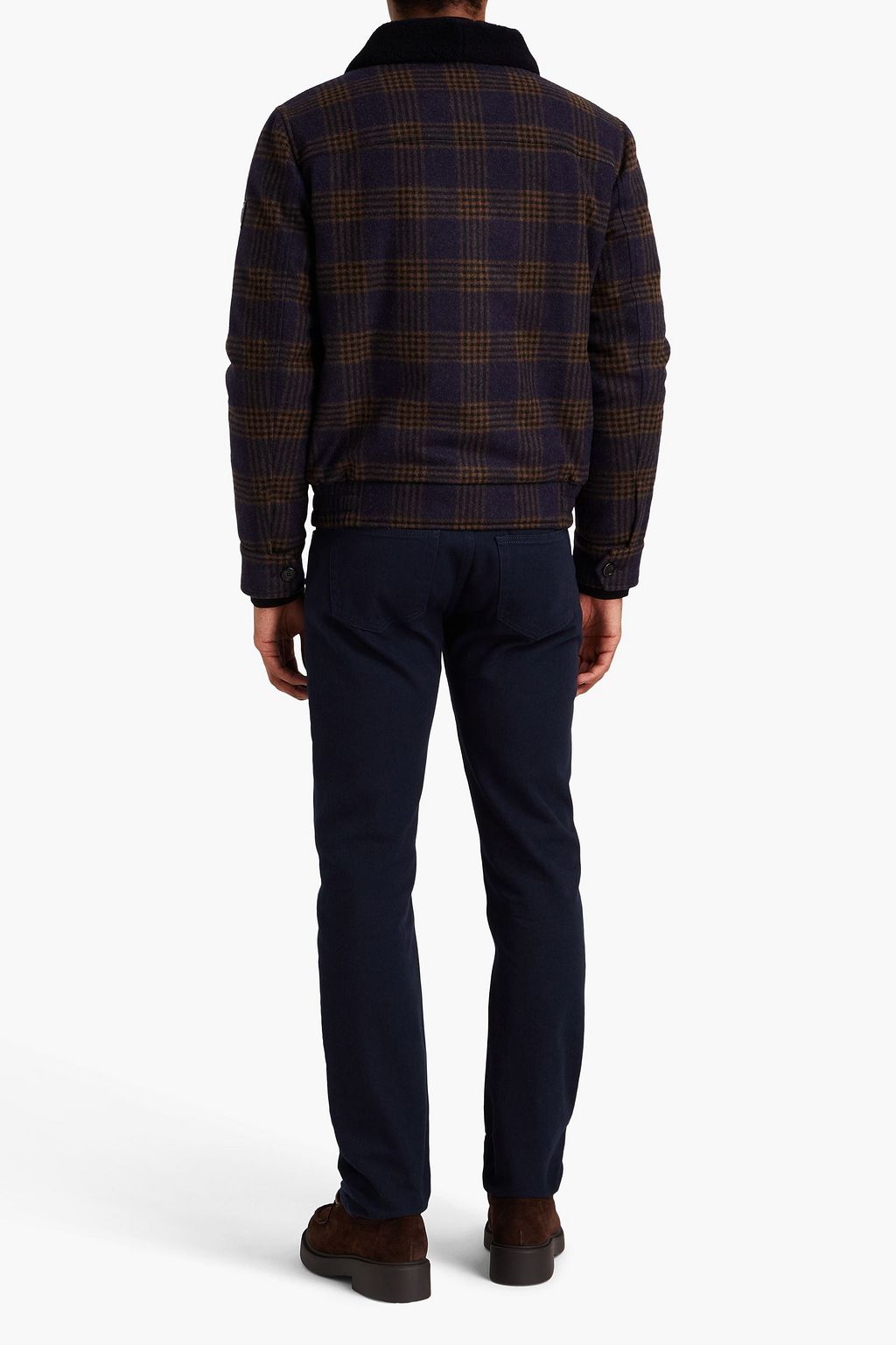 TOD'S Checked wool-felt jacket