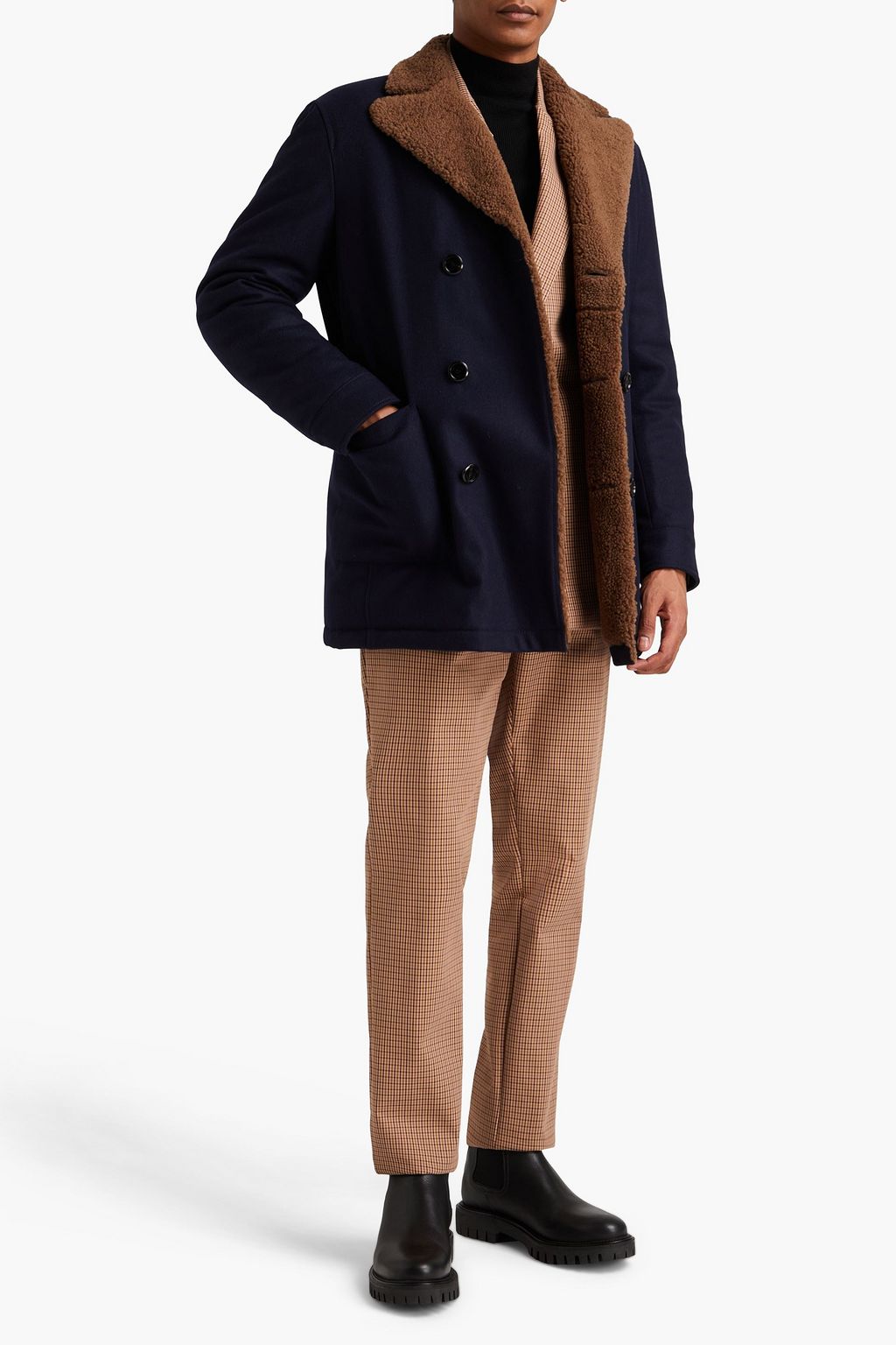 TOD'S Mantel aus Filz aus einer Woll-Kaschmirmischung