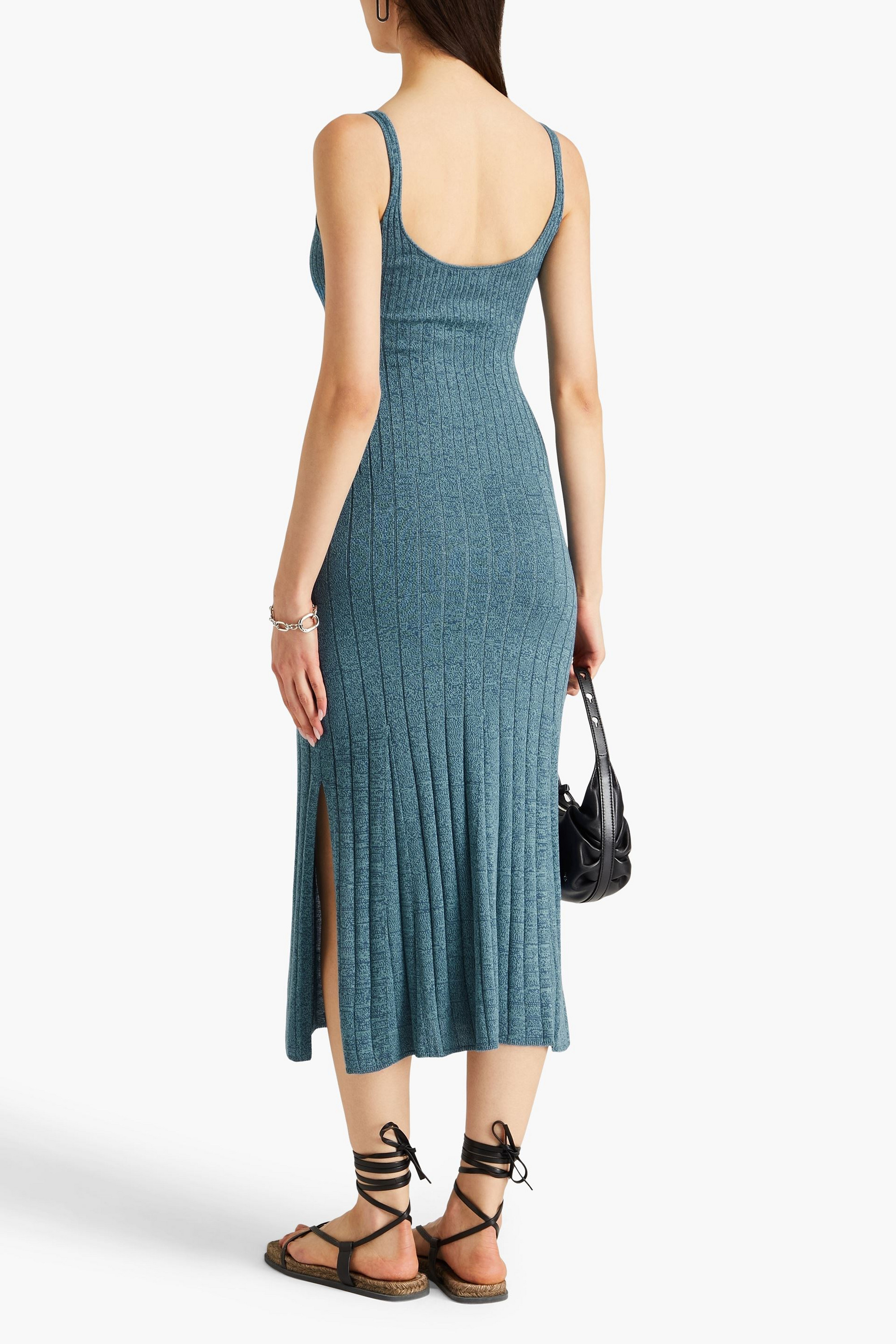 Naadam Marled ribbed-knit midi dress thumbnail