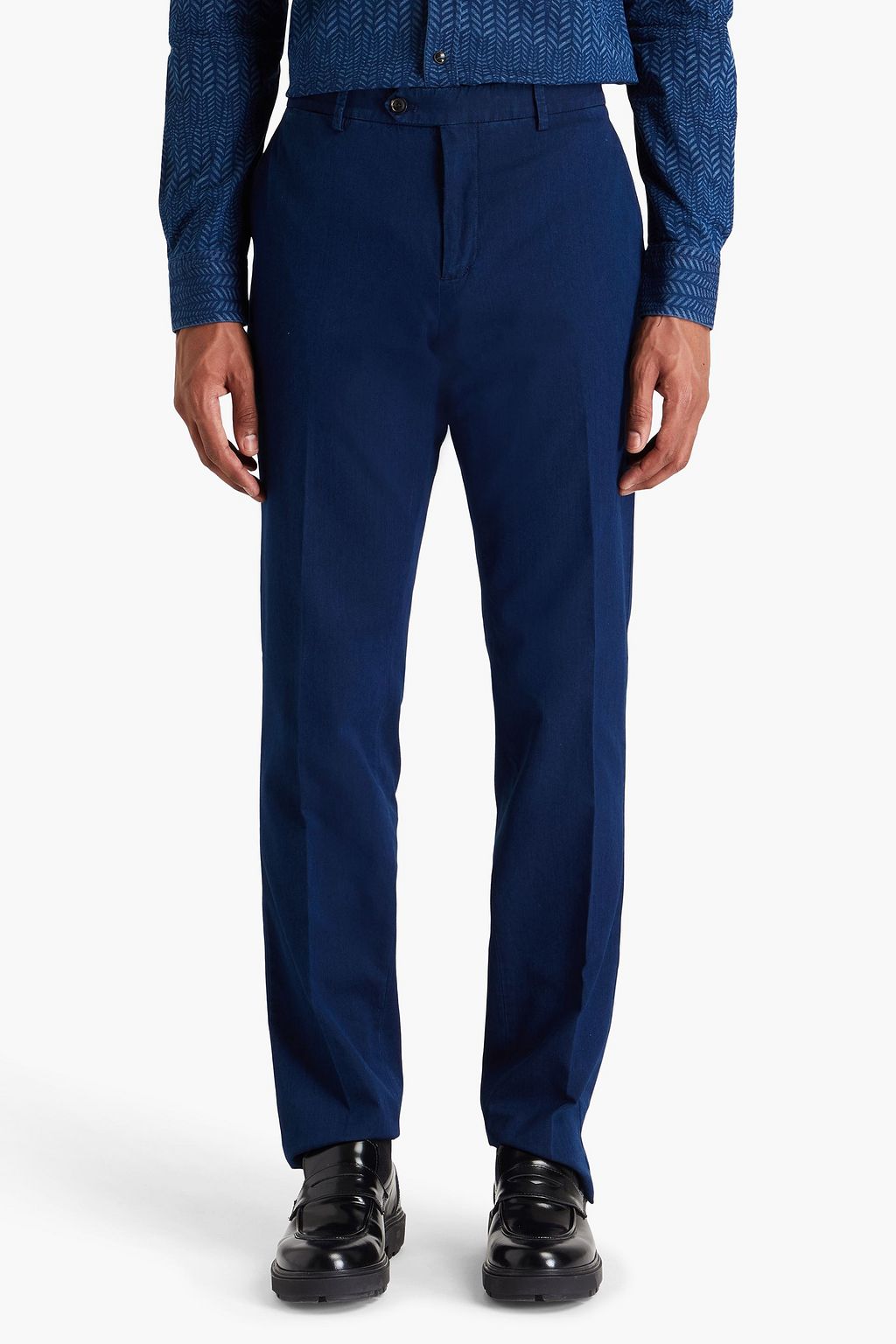 TOD'S Cotton-chambray suit