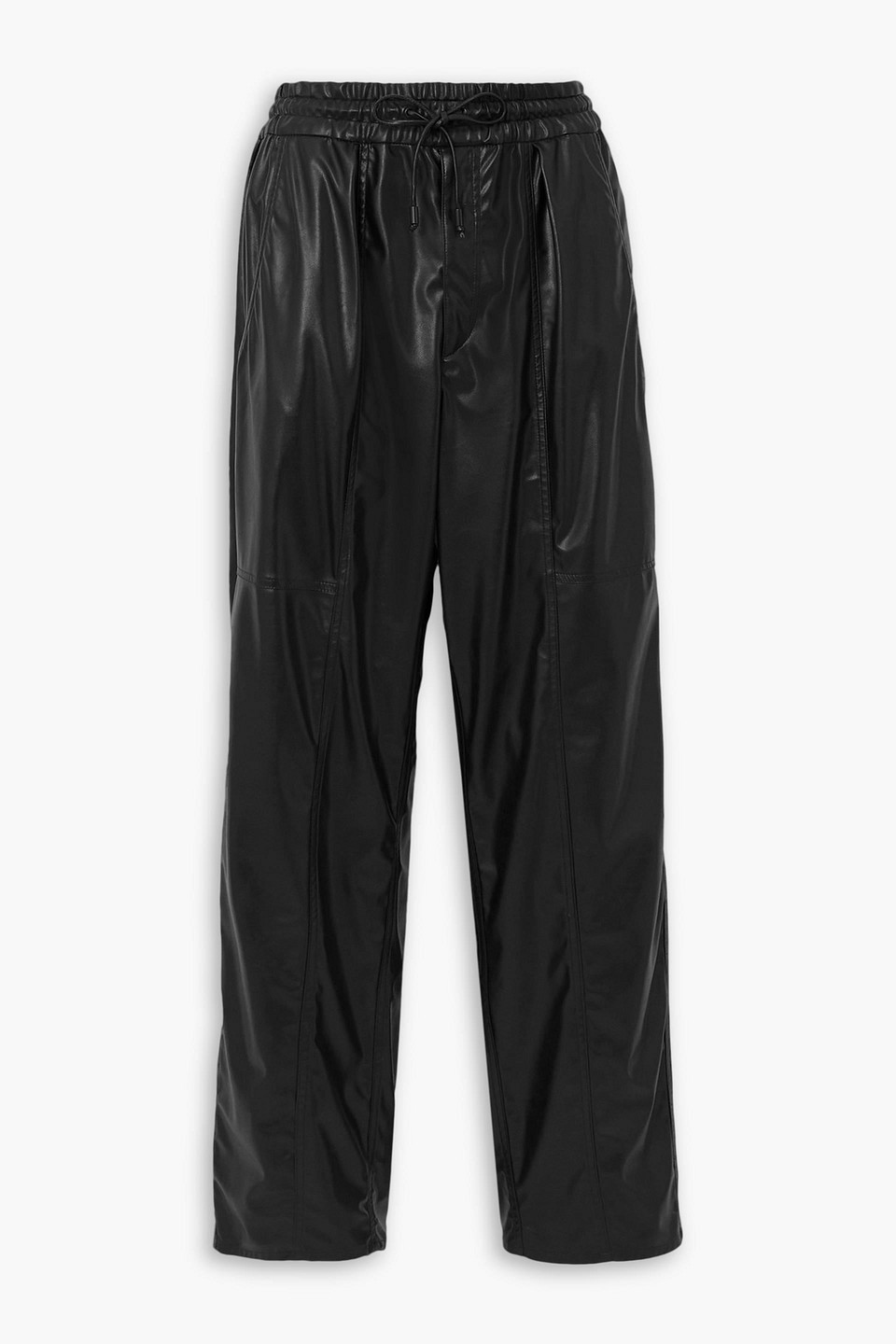 Shop Isabel Marant Étoile Brina Faux Leather Straight-leg Pants In Black