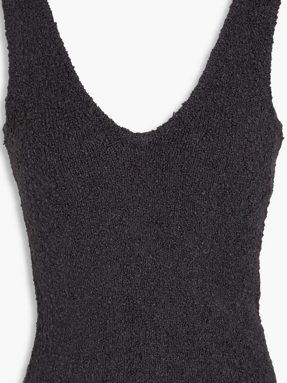 bouclé-knit top