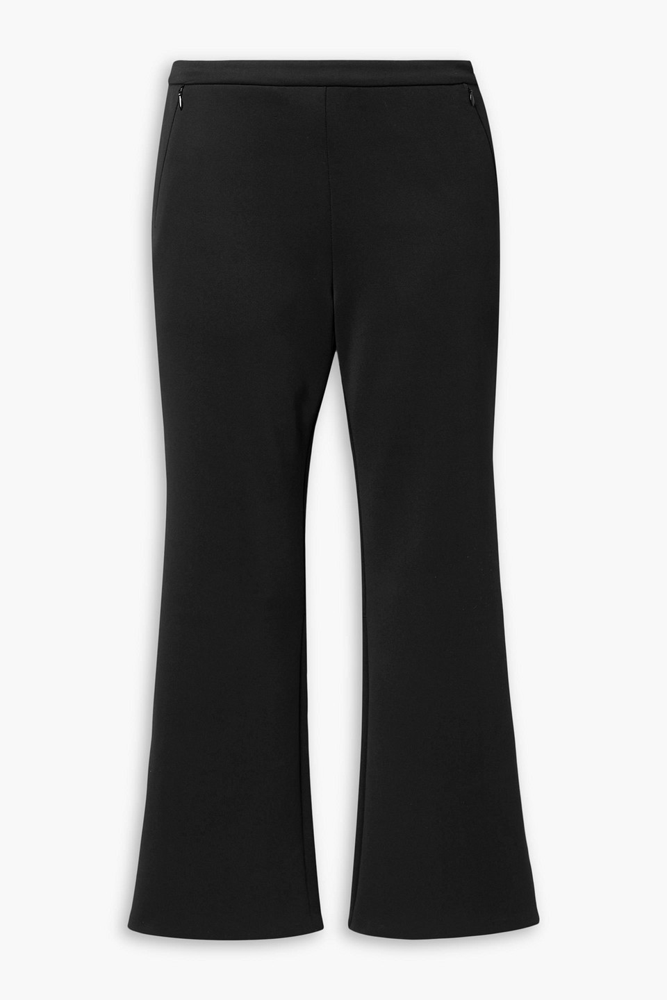 Proenza Schouler Cropped Scuba Kick-flare Pants In Black