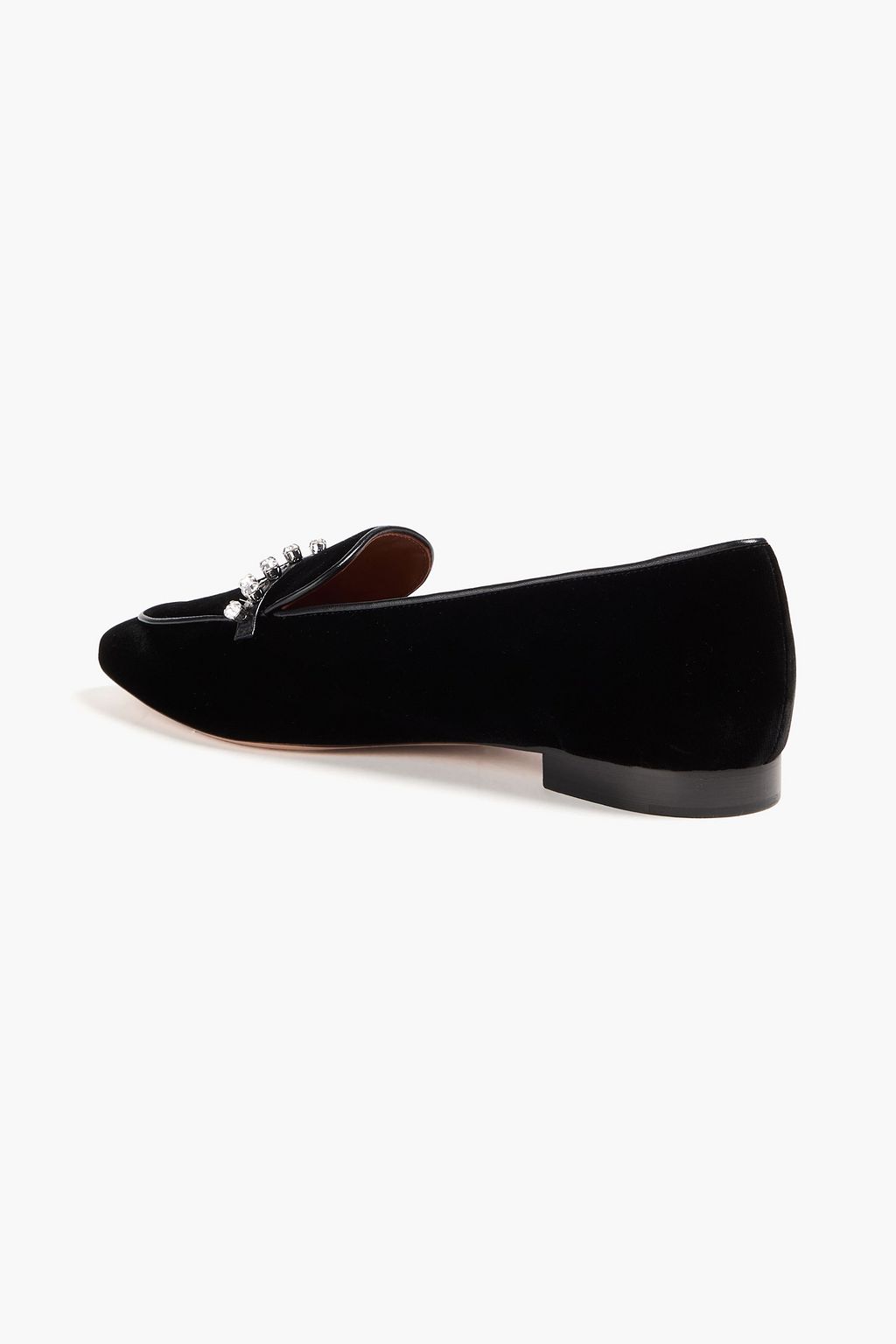 MALONE SOULIERS حذاء لوفر "برونا" من المخمل المزيّن