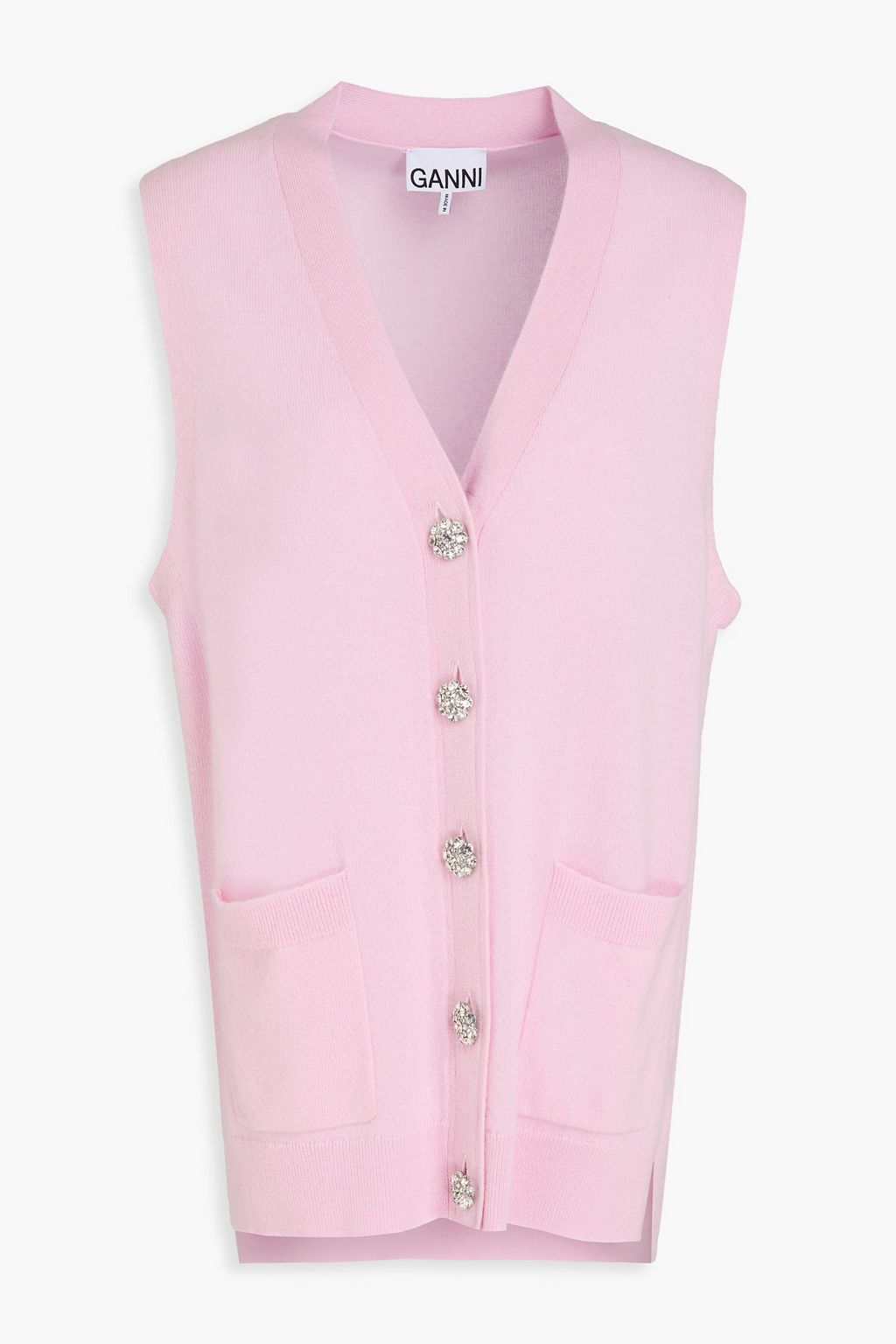 GANNI Merino wool and cashmere blend cardigan THE OUTNET