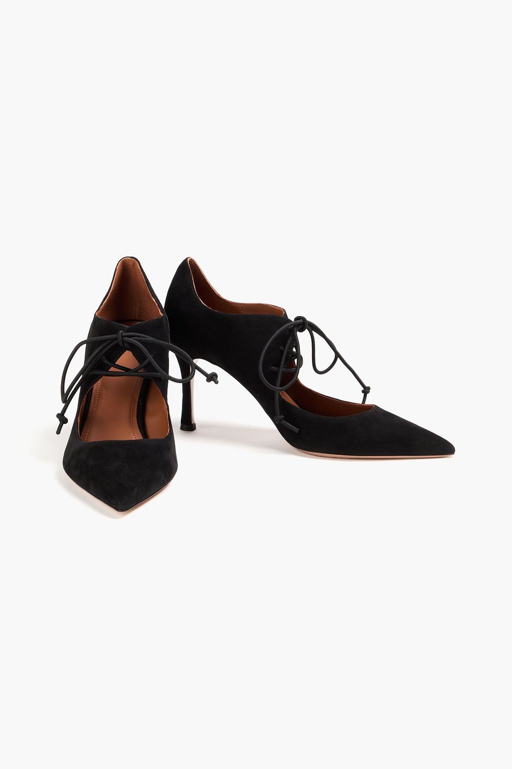 MALONE SOULIERS 모레나 컷아웃 디테일 스웨이드 펌프스