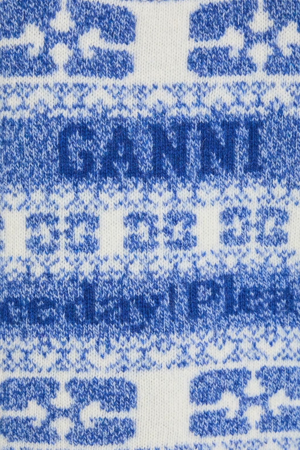 GANNI Jacquard-knit vest