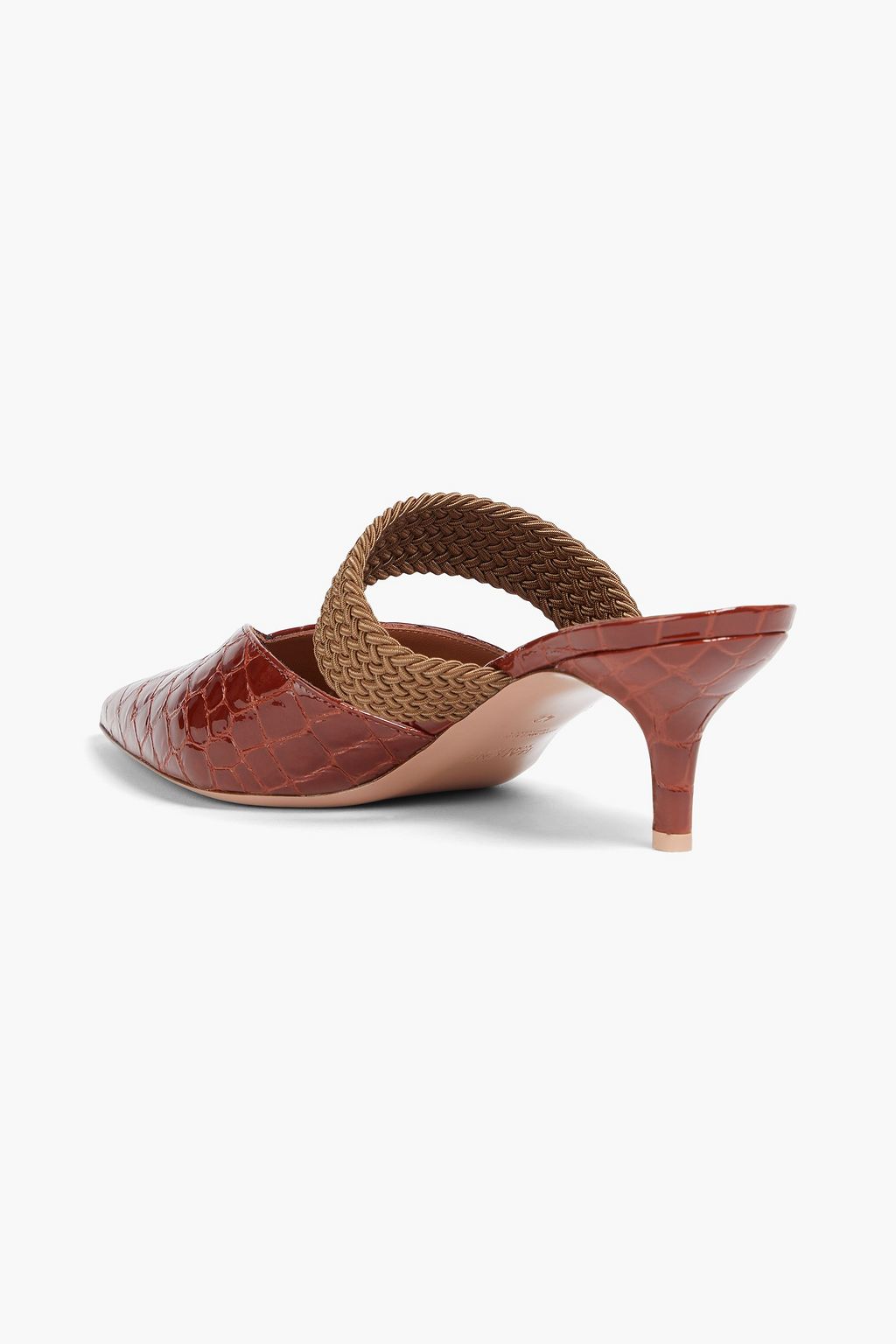 MALONE SOULIERS حذاء ميول Maisie 45 من الجلد بنقشة جلد التمساح وبحواف من الأحبال