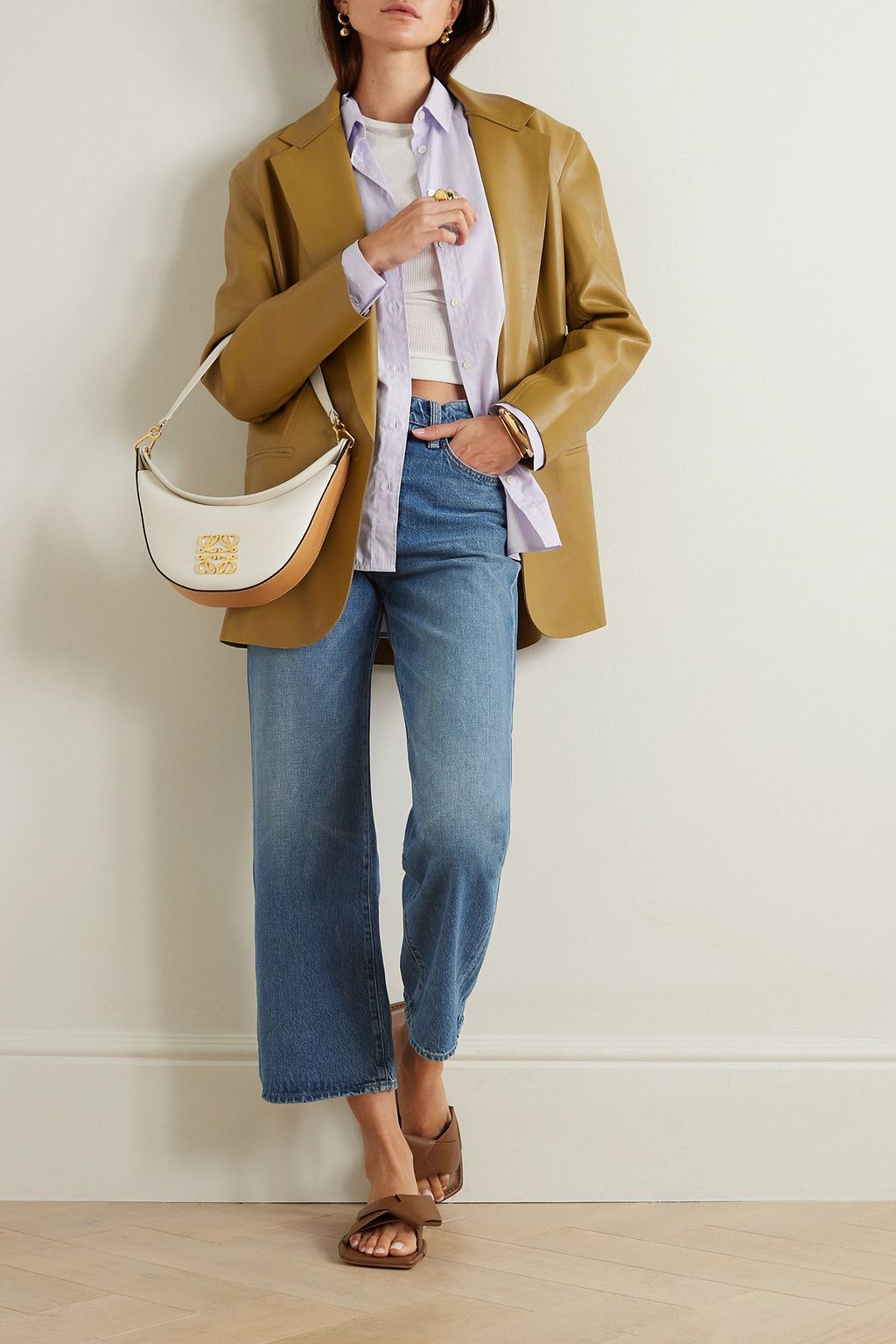 MOTHER + Bowie® The Rambler Zip cropped embellished straight-leg jeans