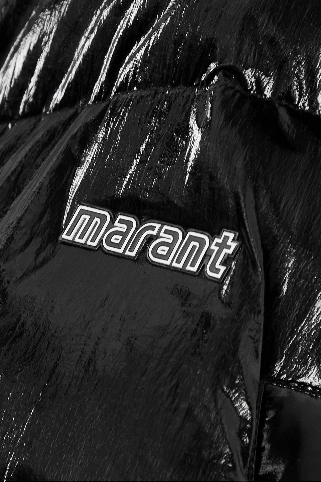 MARANT ÉTOILE Telia cropped padded quilted glossed-shell jacket