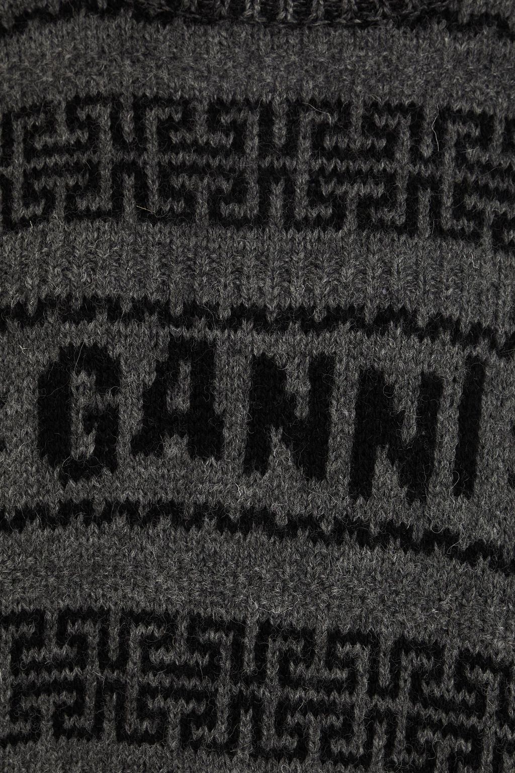 GANNI Jacquard-knit wool sweater