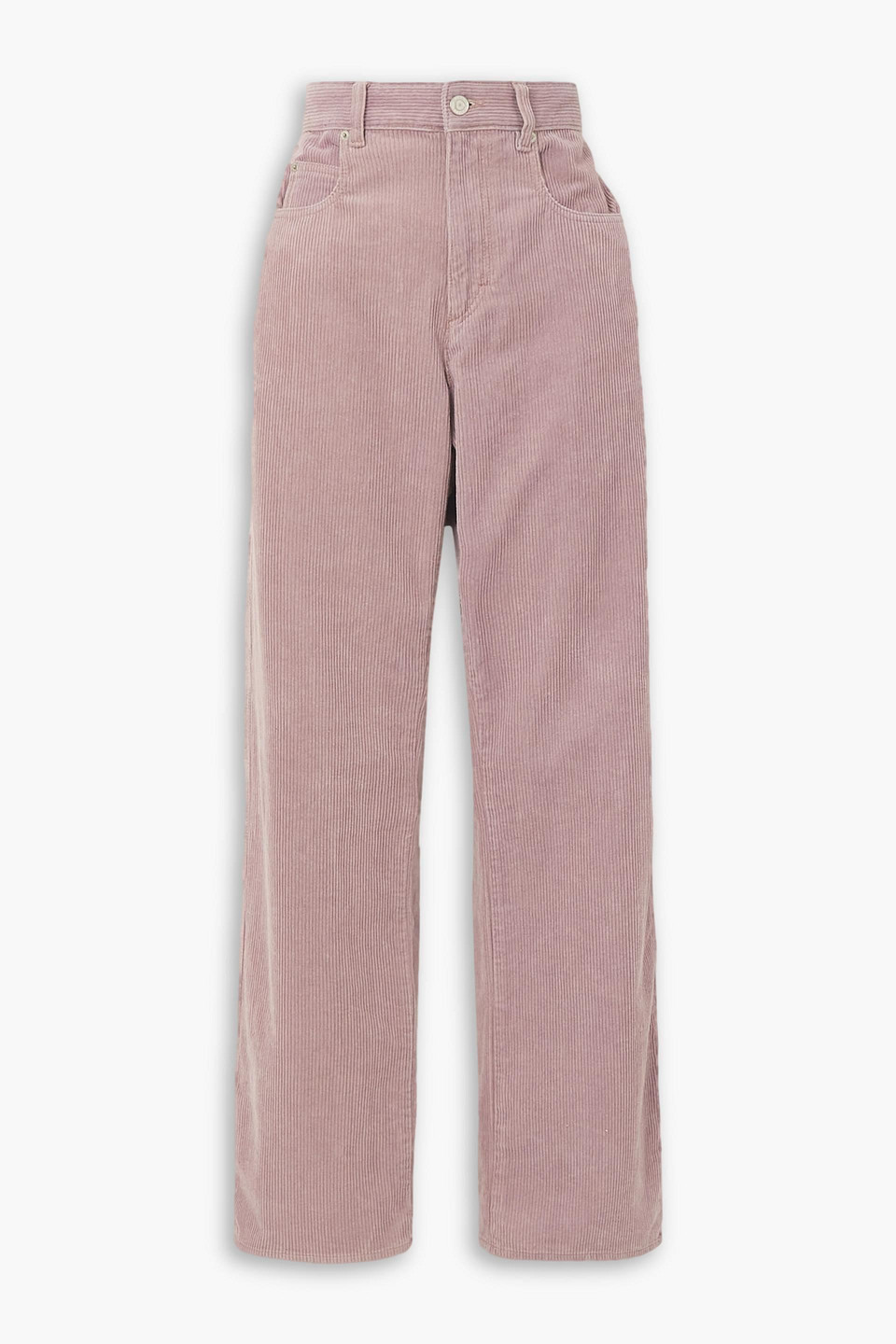 Isabel Marant Étoile Rwan Cotton And Linen-blend Corduroy Pants In Lilac