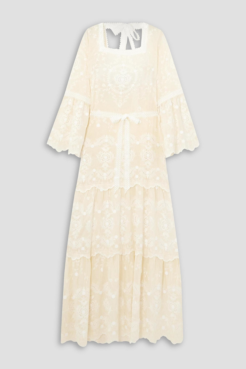 Charlize appliquéd embroidered broderie anglaise cotton-blend maxi dress