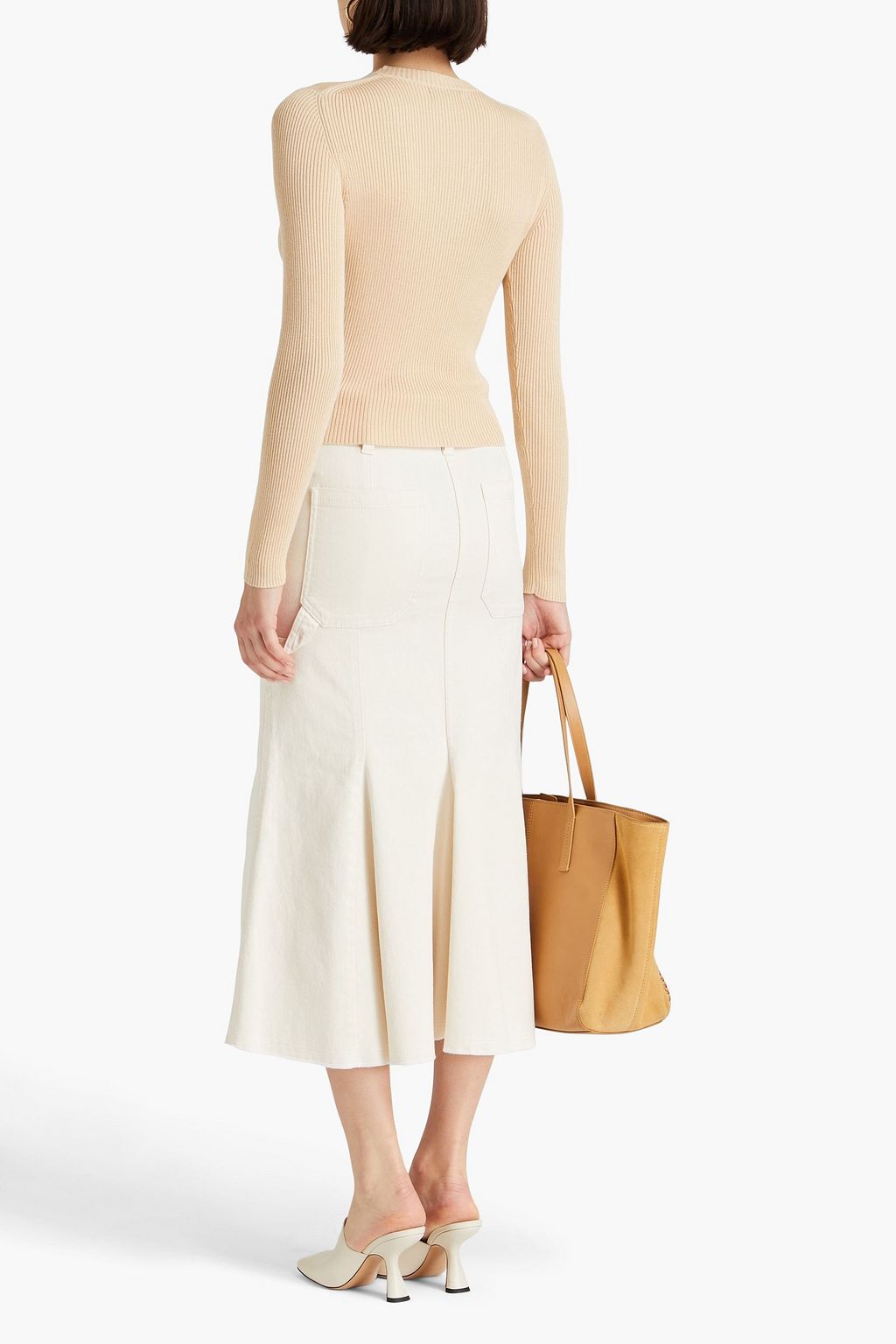 NAADAM Ribbed silk and cashmere-blend cardigan