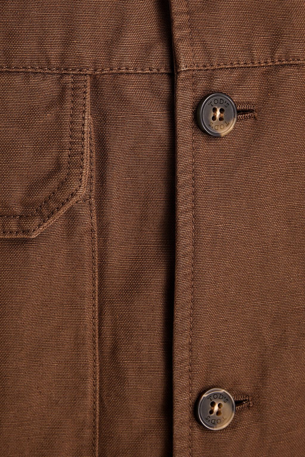 TOD'S Cotton and linen-blend canvas jacket