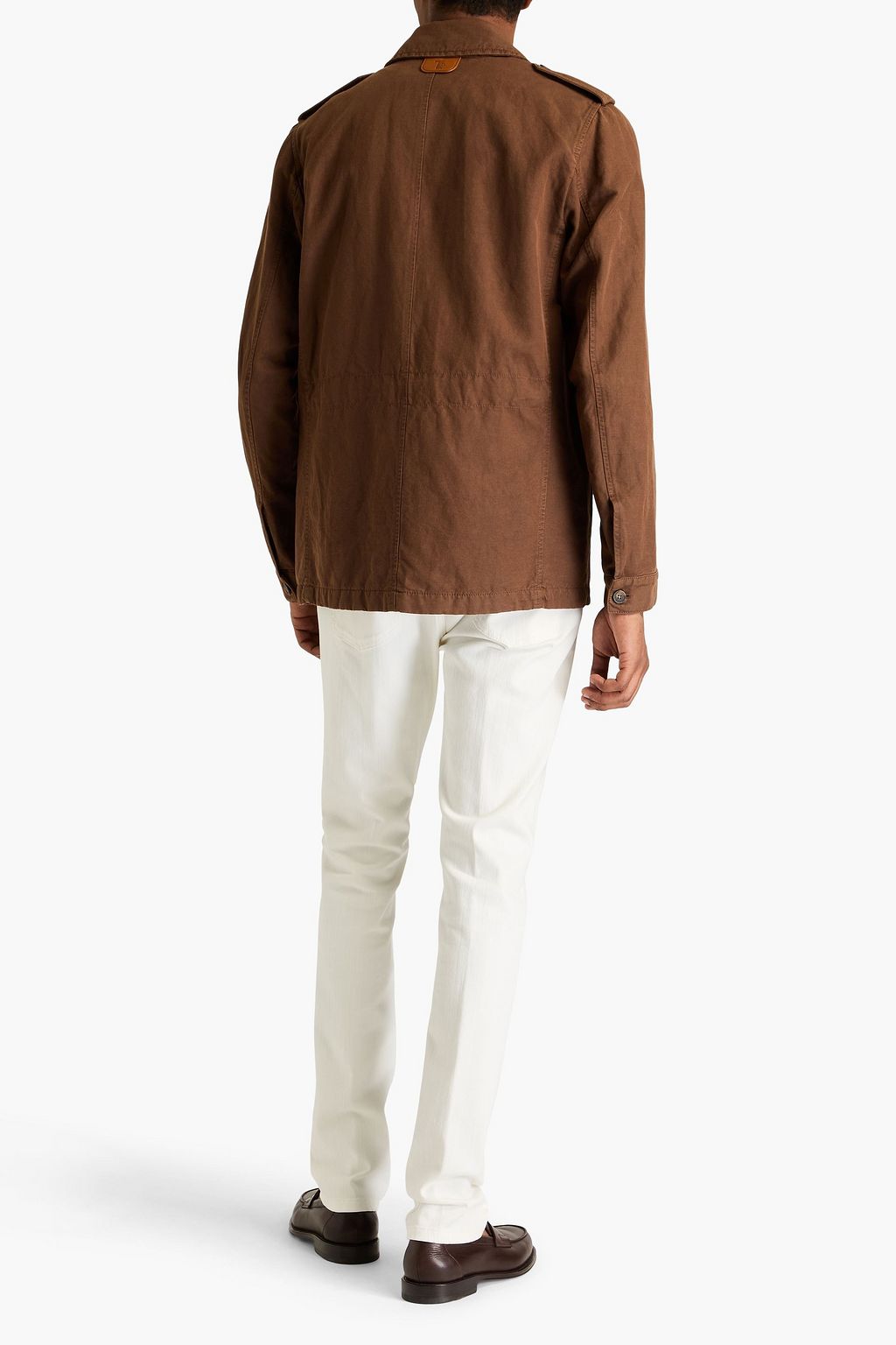 TOD'S Cotton and linen-blend canvas jacket