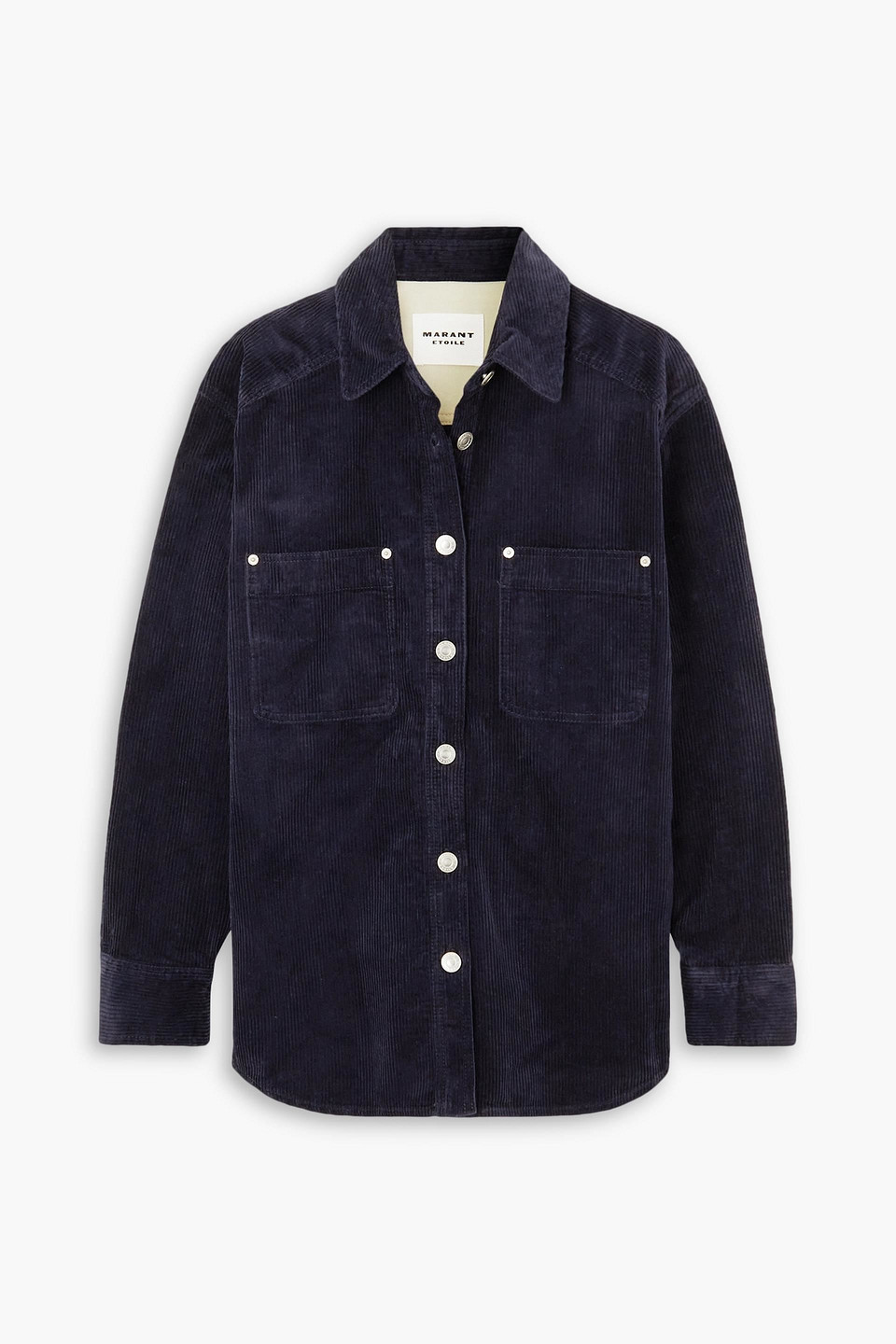 Isabel Marant Étoile Button-up Corduroy Jacket In Midnight Blue