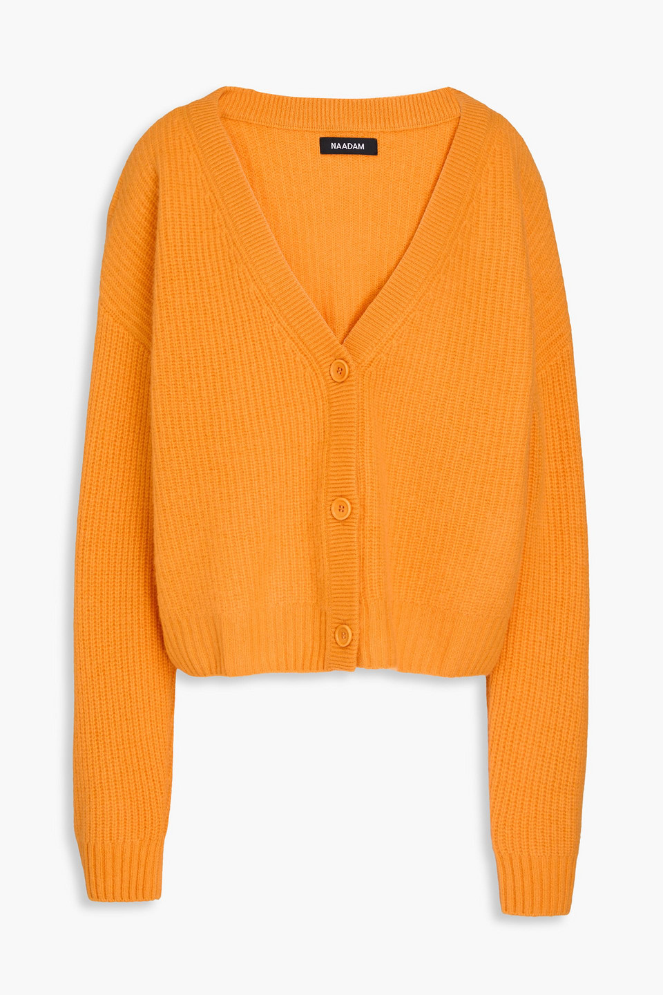 Ribbed cashmere cardigan