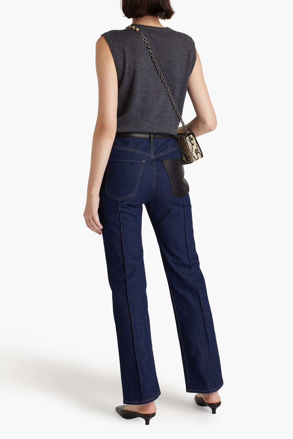 GOLDSIGN MARTIN HIGH-RISE STRAIGHT-LEG JEANS 