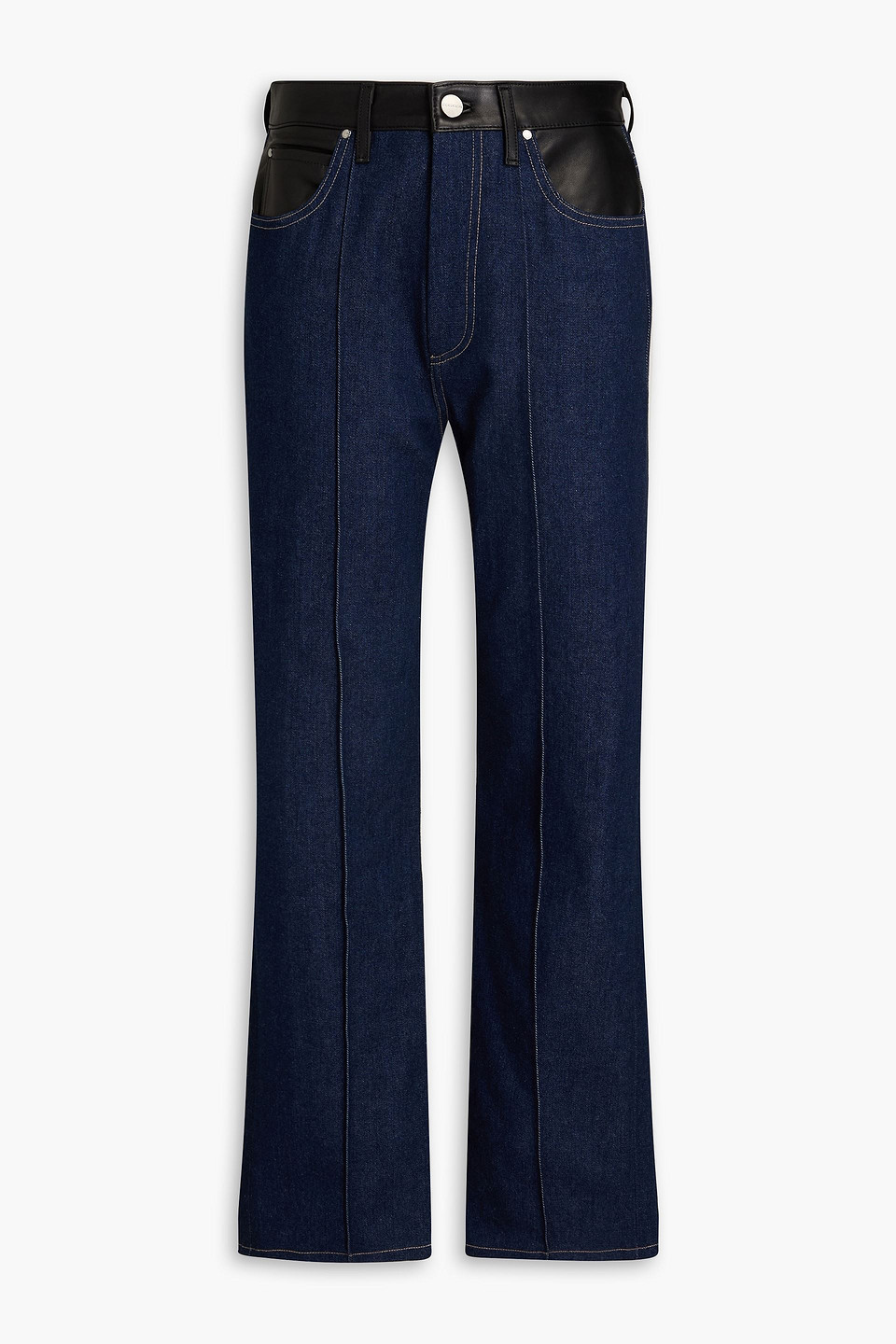 Goldsign Martin High-rise Straight-leg Jeans In Dark Denim