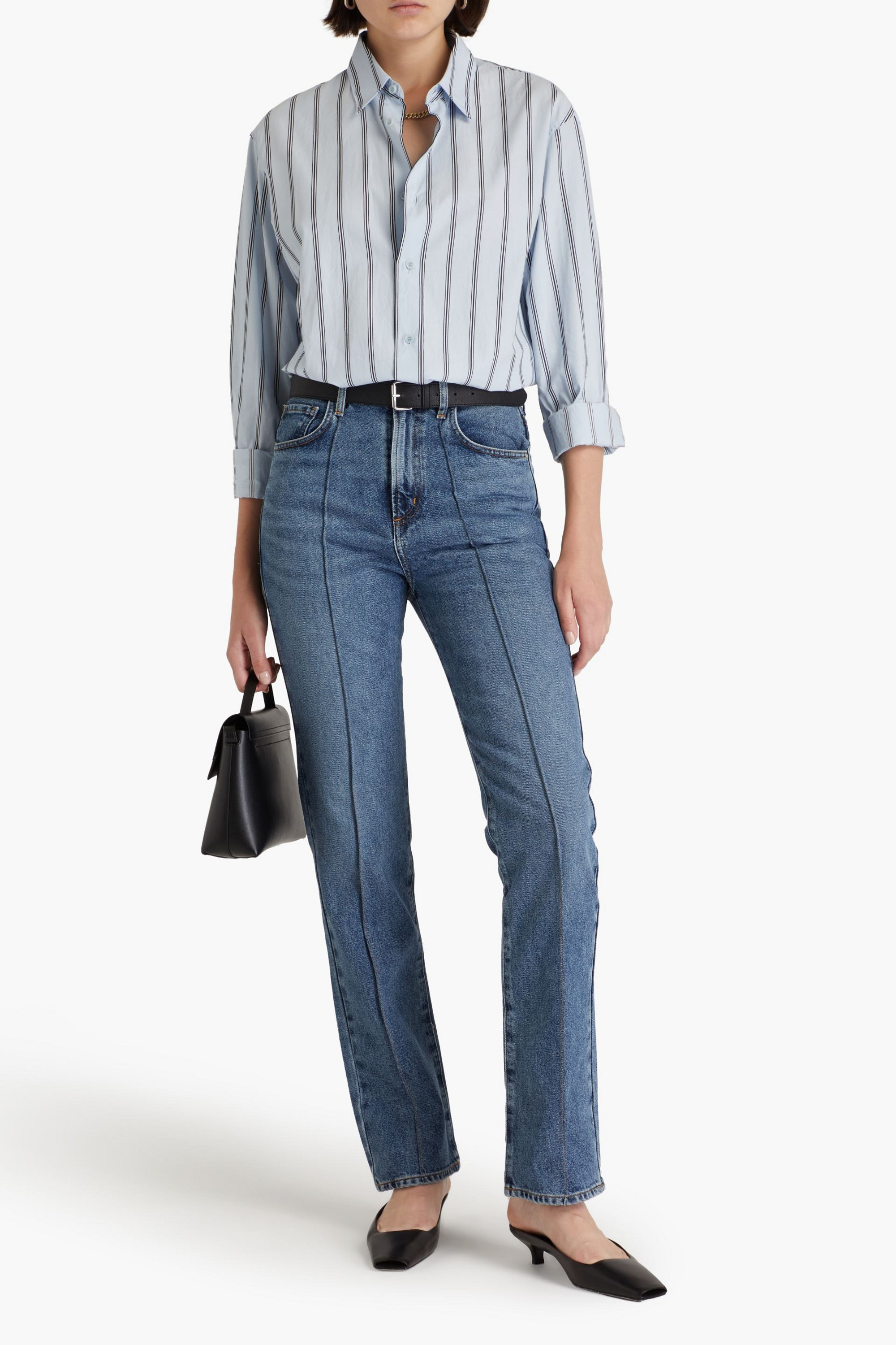 GOLDSIGN Martin high-rise straight-leg jeans