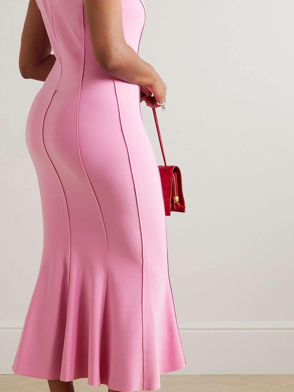 grace paneled stretch-jersey midi dress