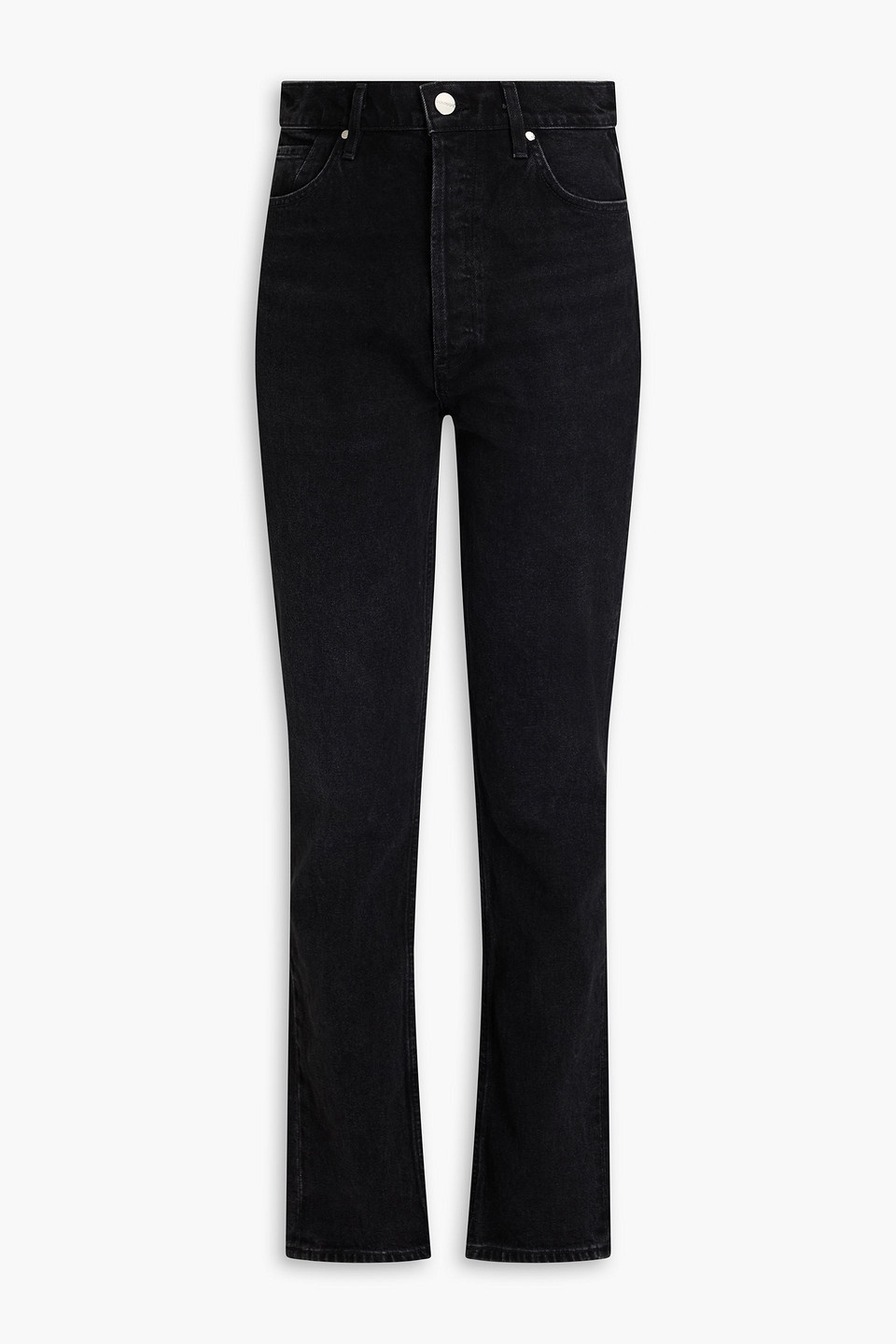 Goldsign The Lawler High-rise Slim-leg Jeans In Black