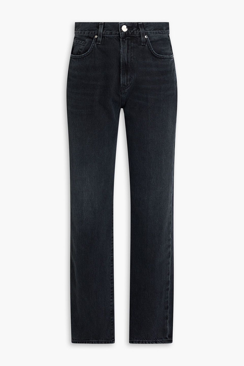 Goldsign Martin High-rise Straight-leg Jeans In Dark Denim