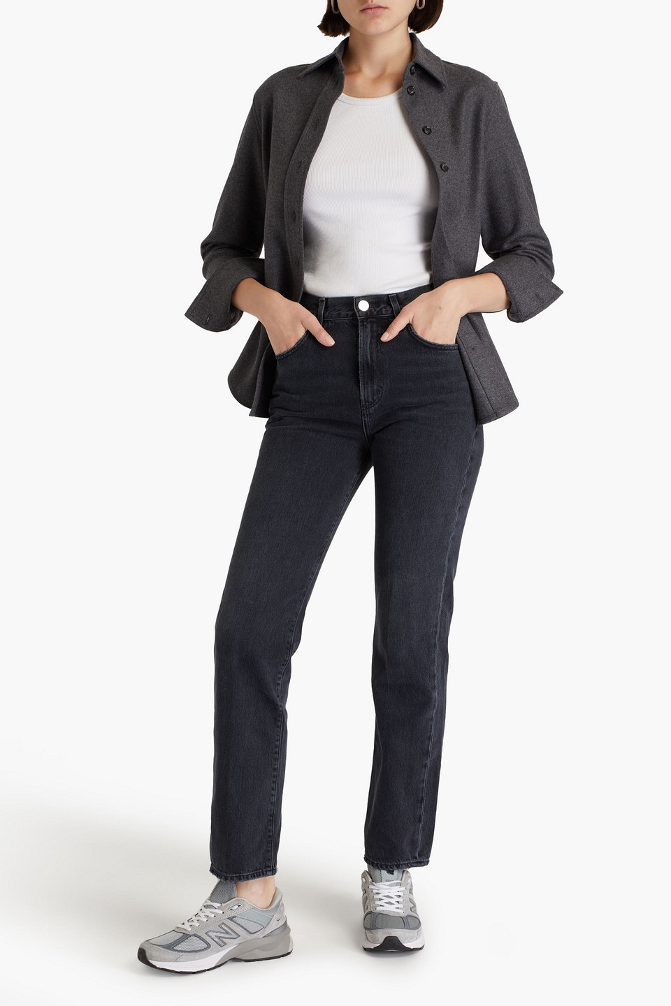 GOLDSIGN MARTIN HIGH-RISE STRAIGHT-LEG JEANS 