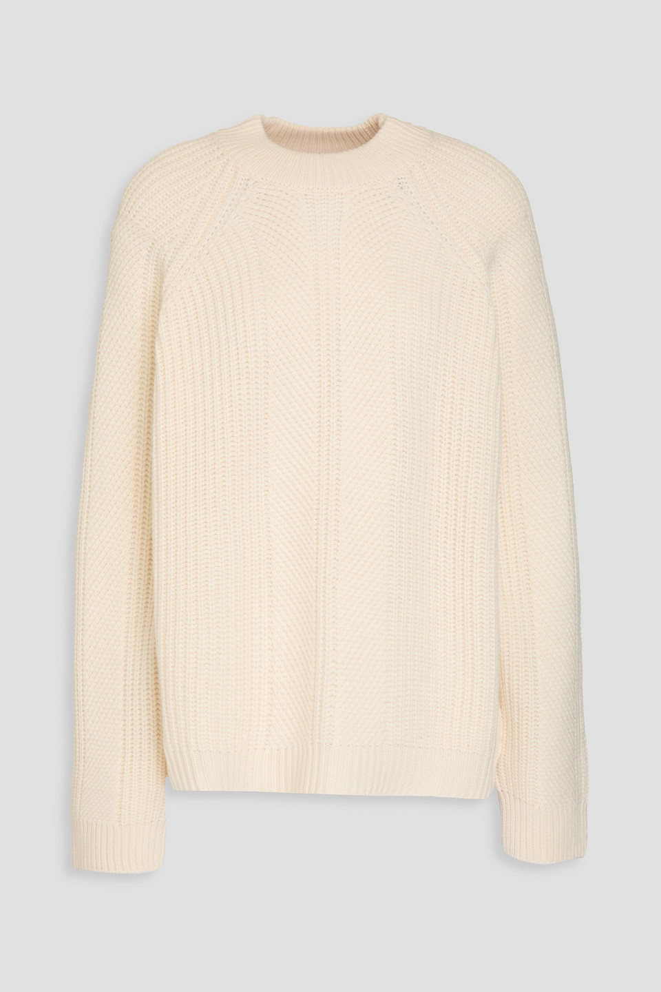 Ribbed wool and cashmere-blend sweater