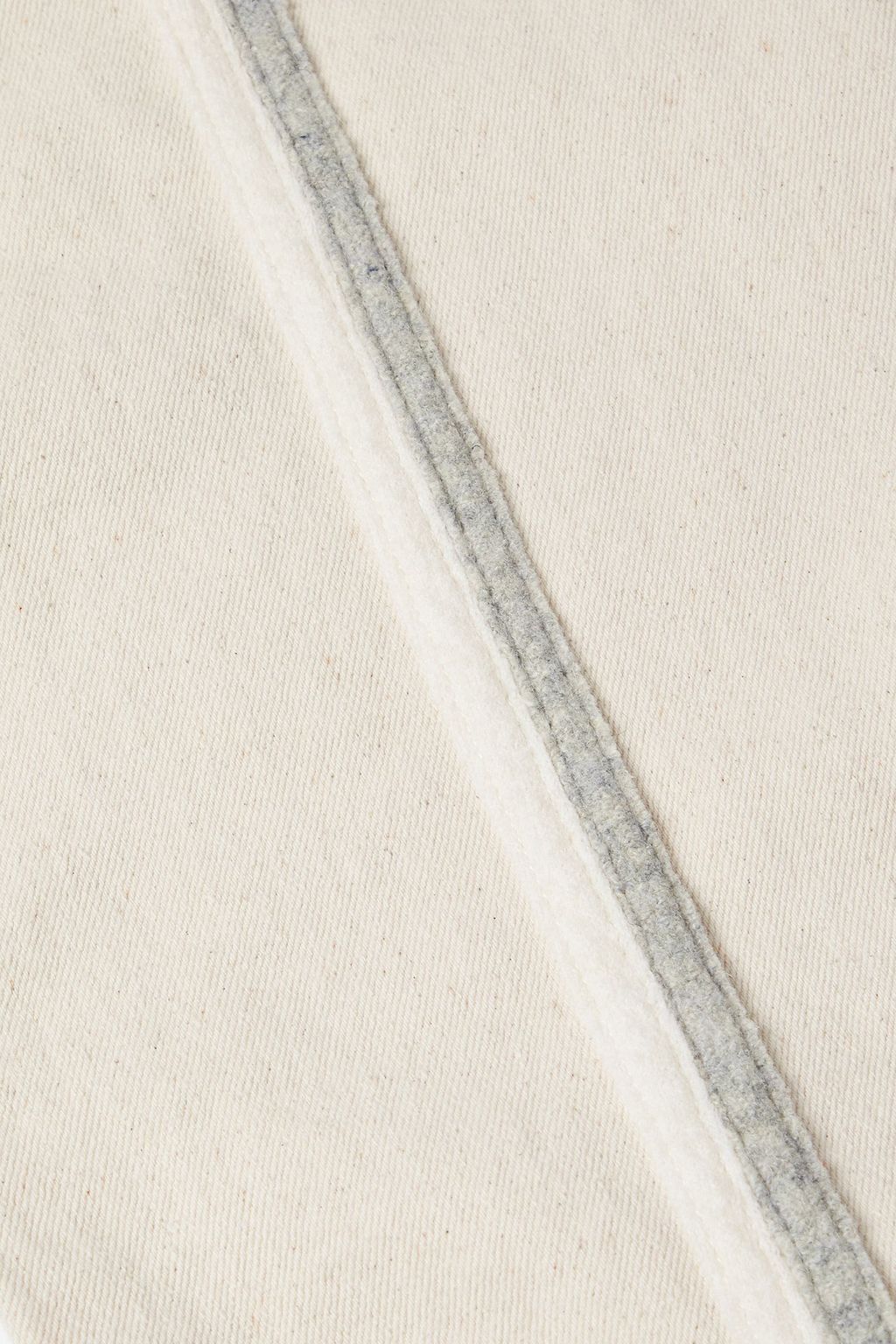 STILL HERE Childhood striped felt-trimmed high-rise straight-leg jeans
