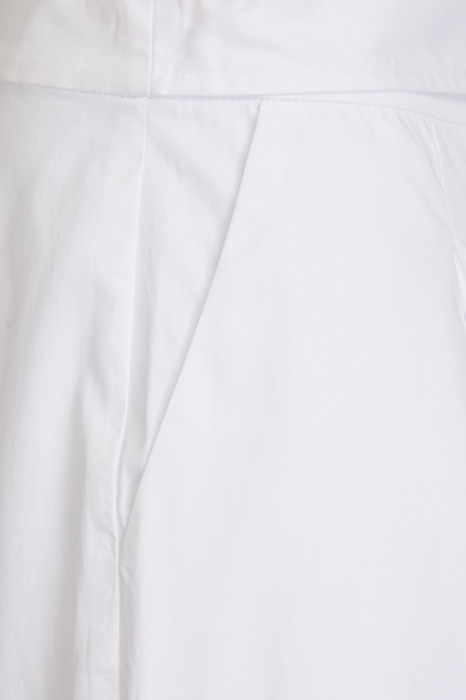 Naadam Pleated Cotton-poplin Wide-leg Pants In White