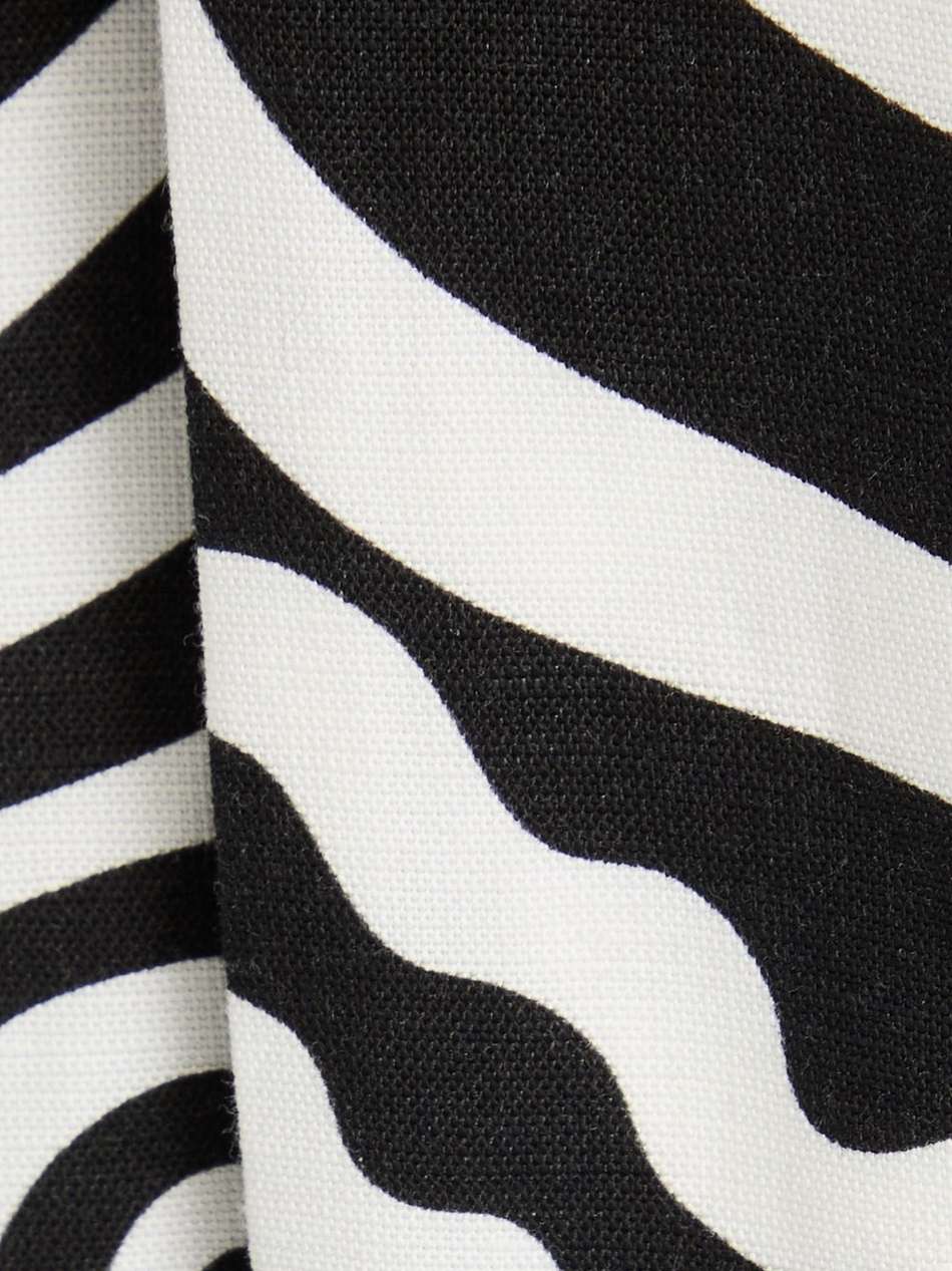 paula two-tone printed tencel™ and linen-blend midi wrap dress