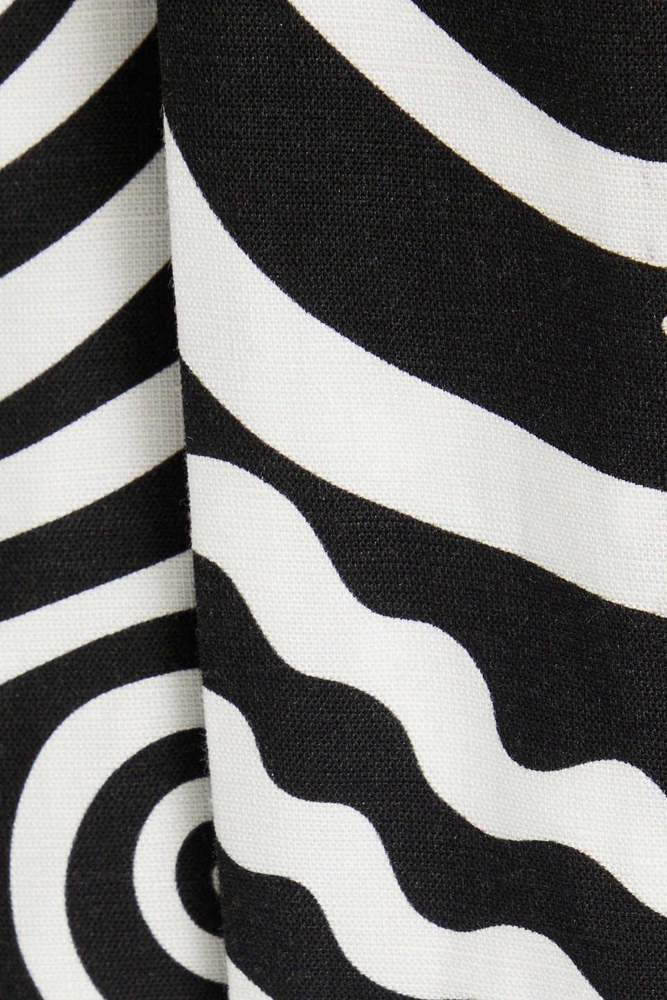 MARA HOFFMAN PAULA TWO-TONE PRINTED TENCEL™ AND LINEN-BLEND MIDI WRAP DRESS