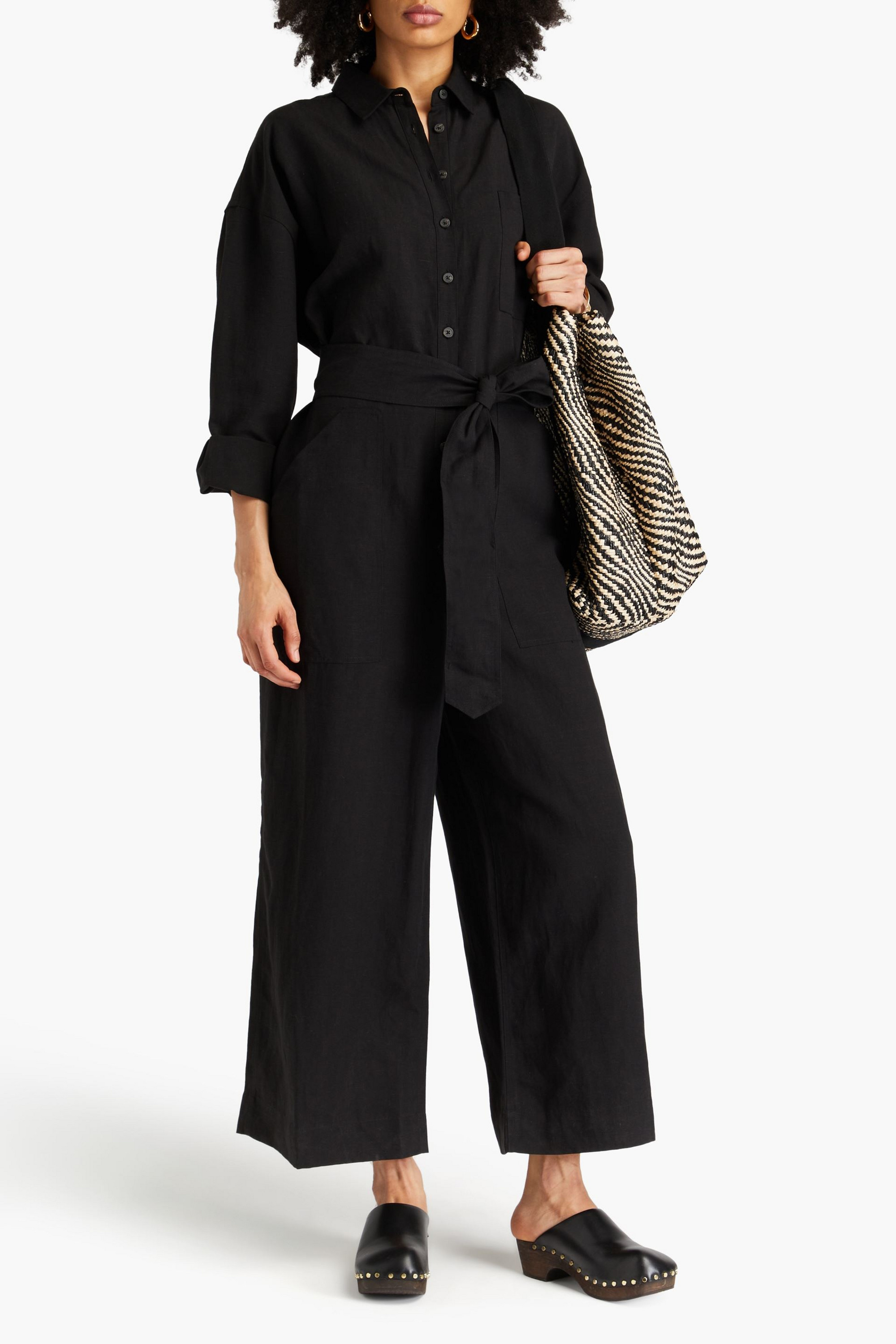Mara Hoffman Cropped TENCEL™ Lyocell and linen-blend jumpsuit