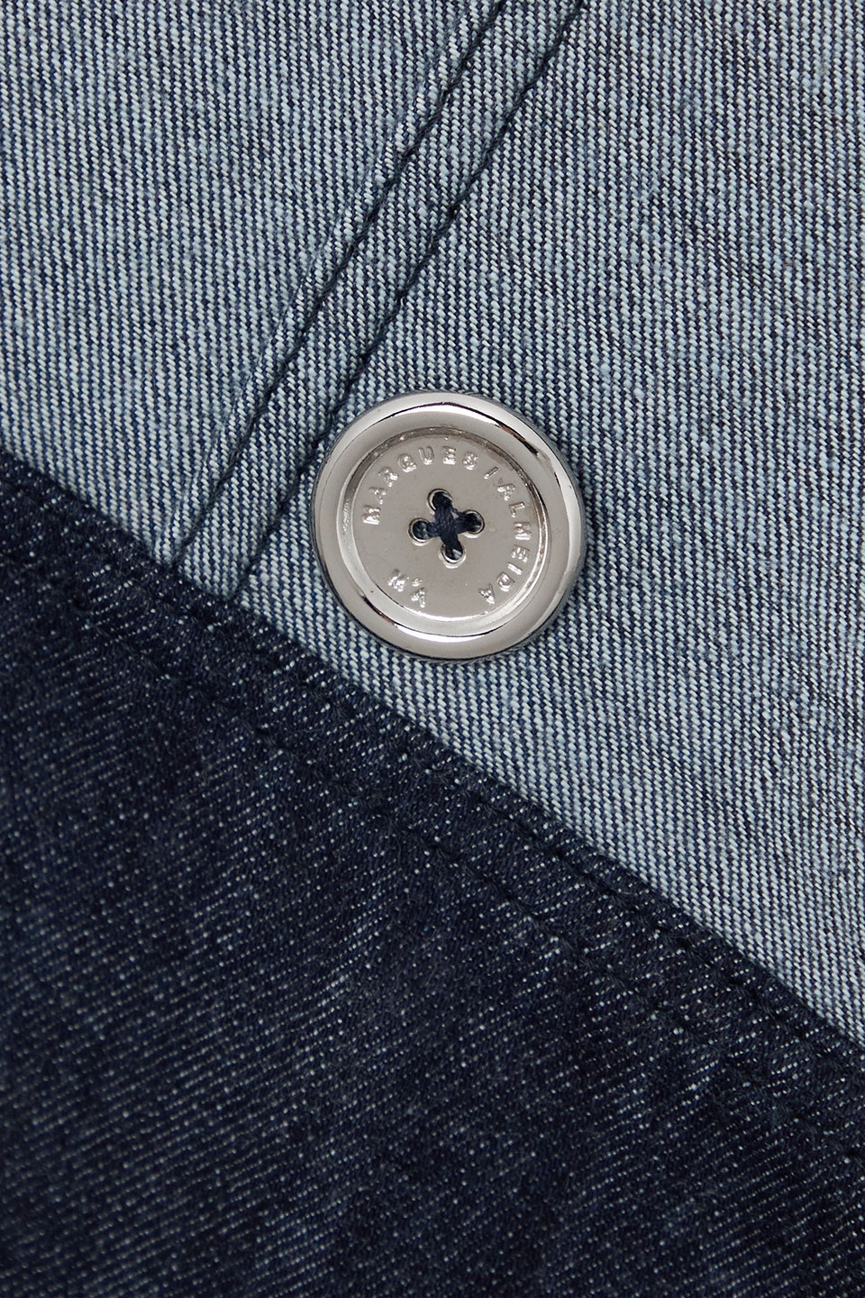 MARQUES' ALMEIDA REM'ADE DOUBLE-BREASTED PATCHWORK DENIM BLAZER