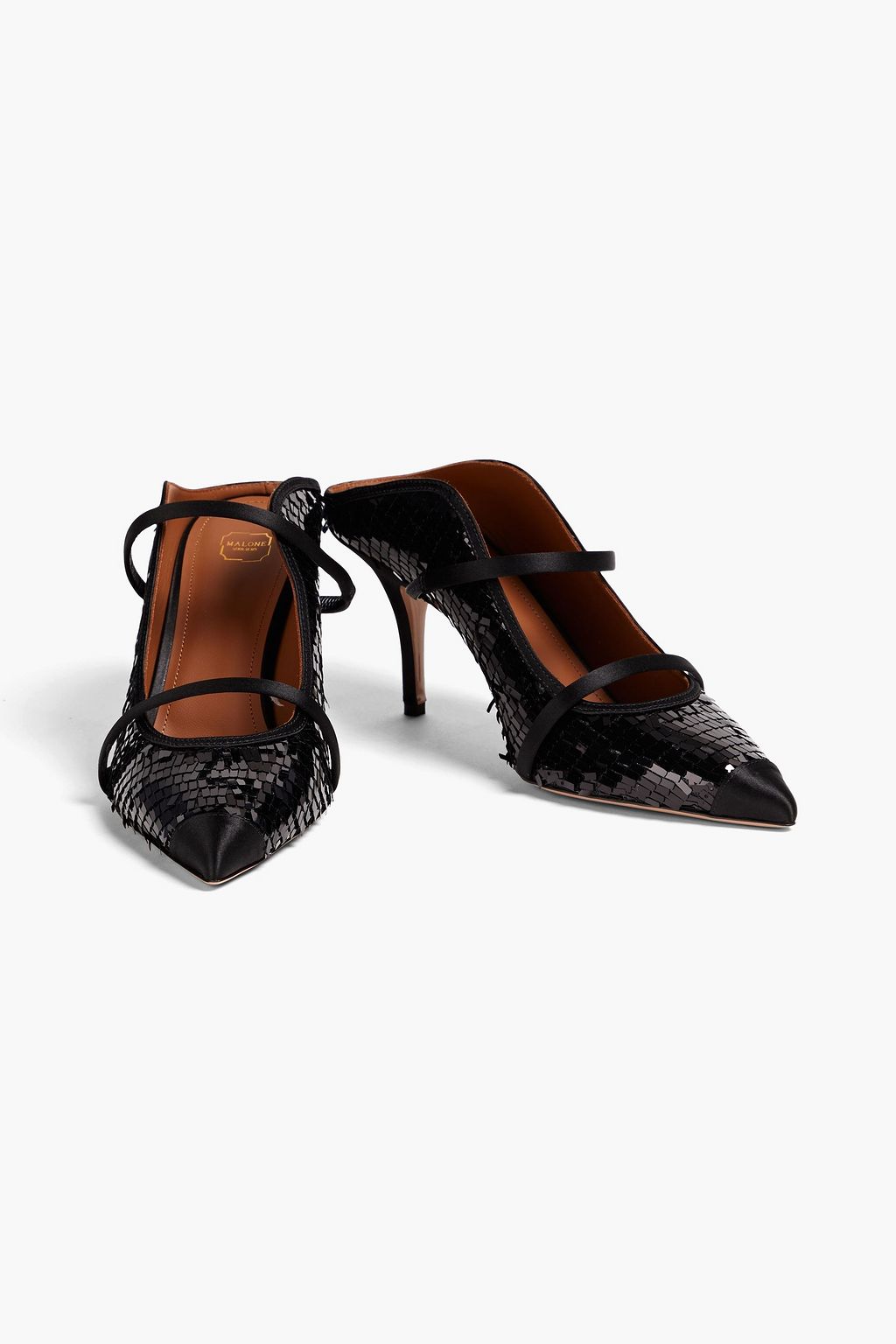 MALONE SOULIERS Maureen 70 sequined mesh mules