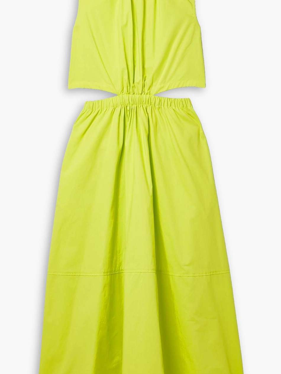 cutout cotton-poplin midi dress