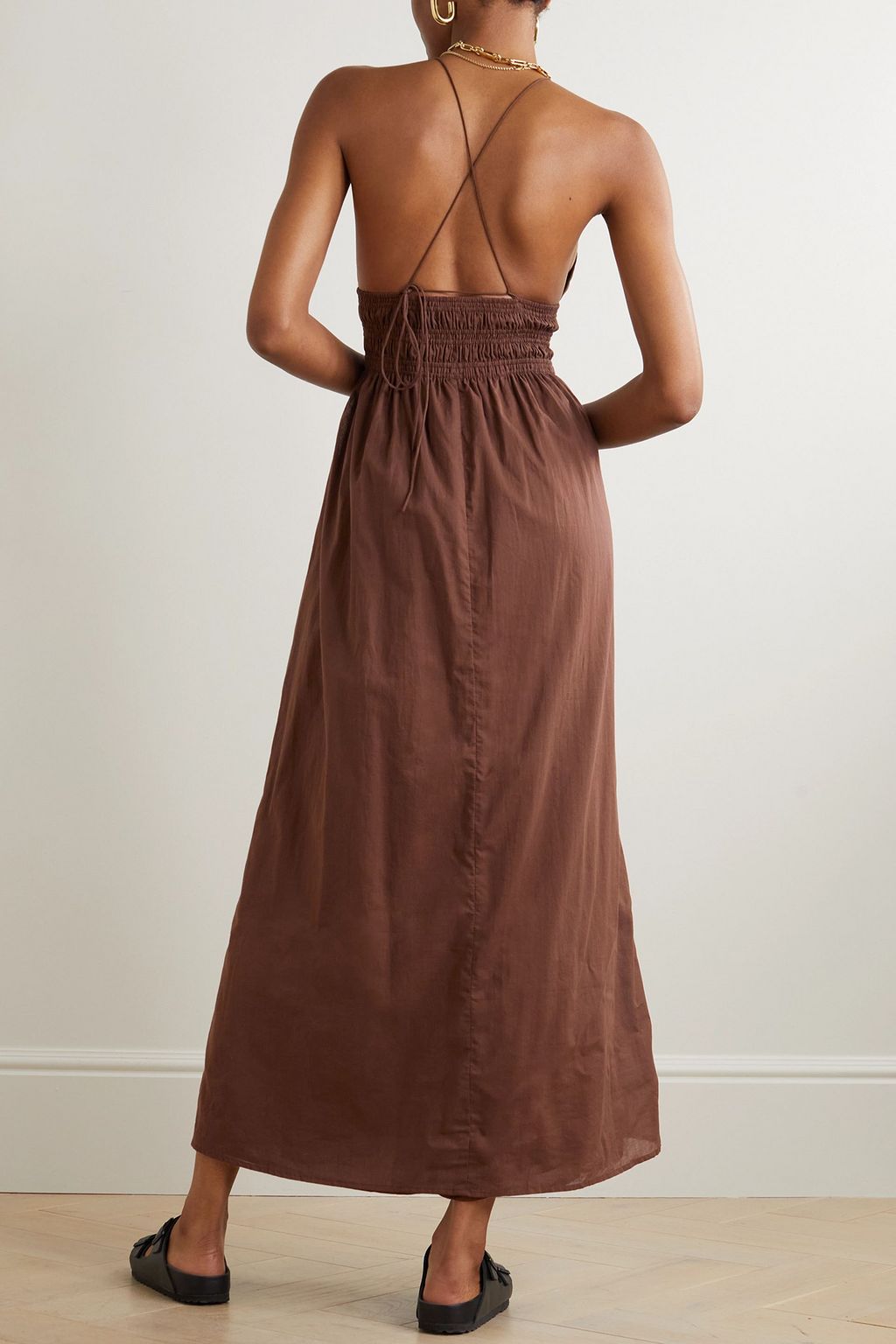 FAITHFULL Bisetta cotton-voile maxi dress