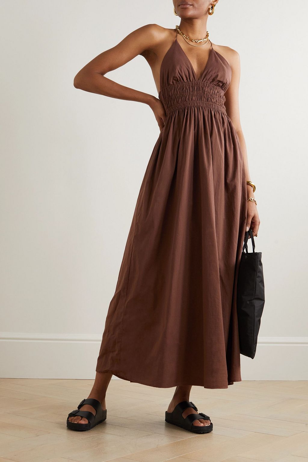 FAITHFULL Bisetta cotton-voile maxi dress